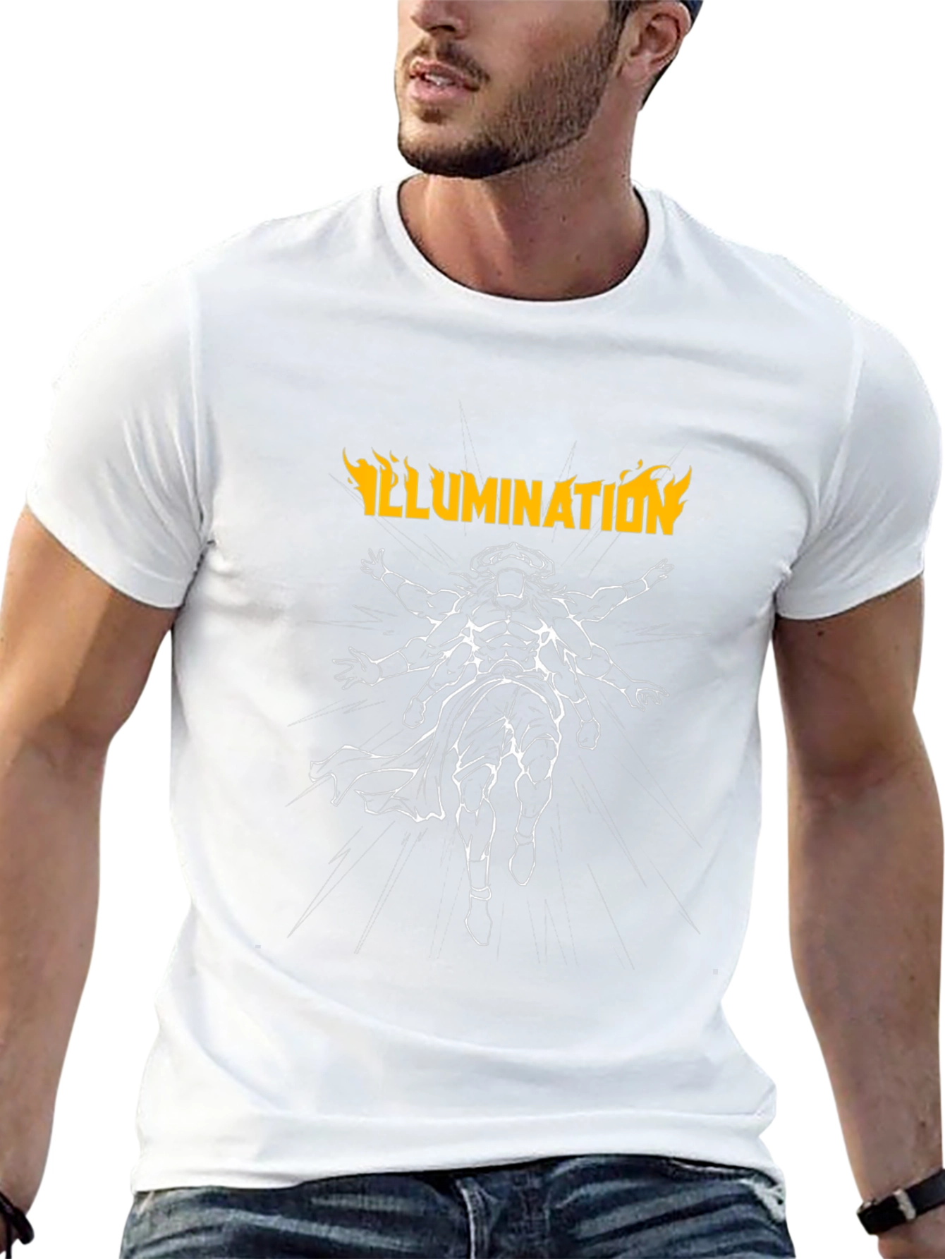 Illumination Graphic Print Mens Black T-Shirt