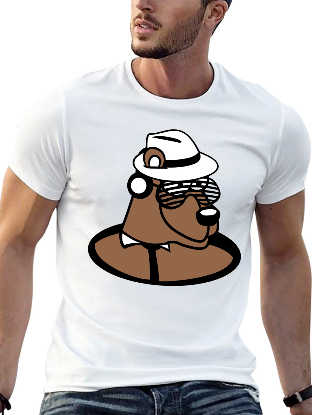 Cool Cartoon Bear T-Shirt
