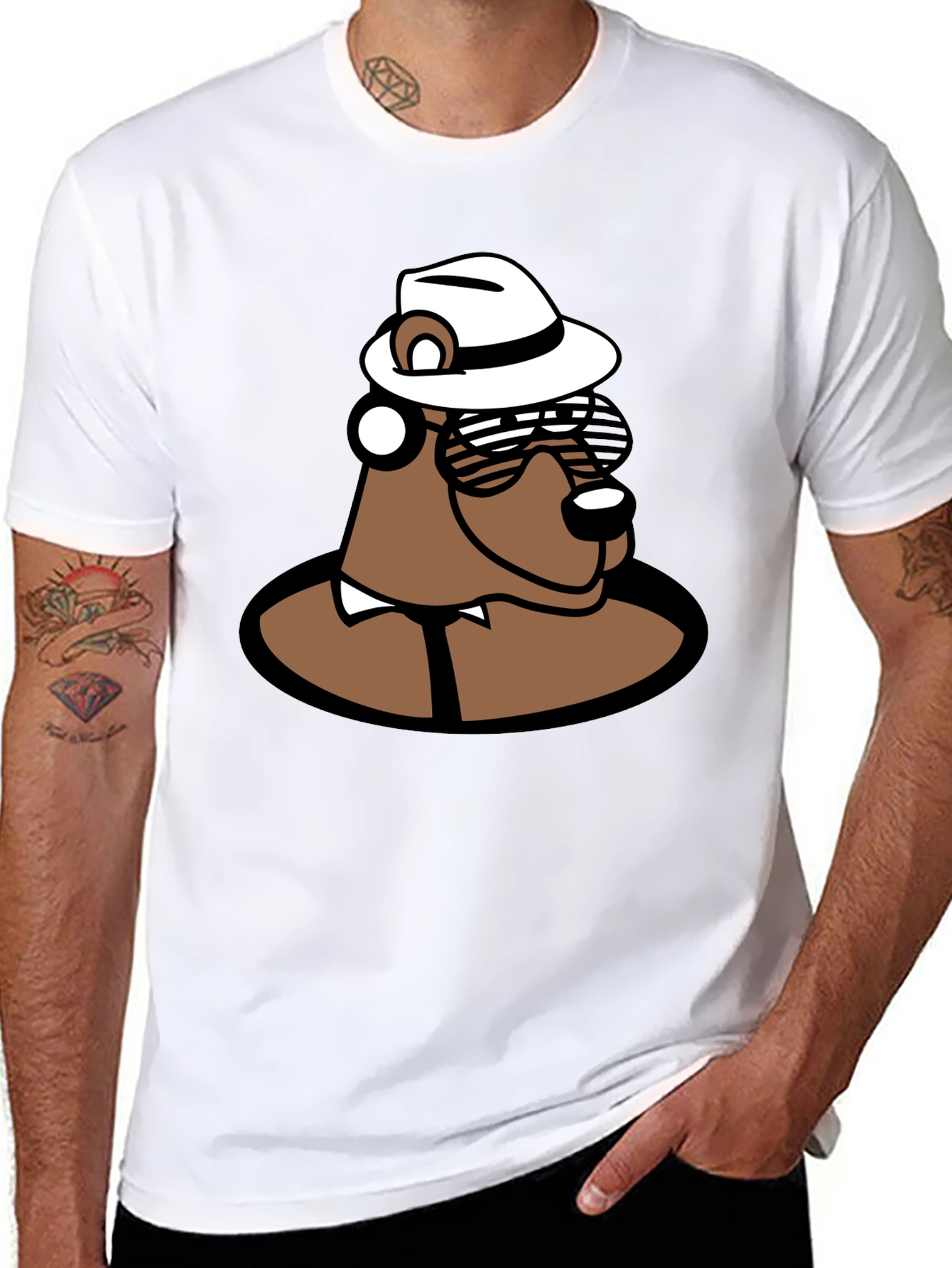Cool Cartoon Bear T-Shirt