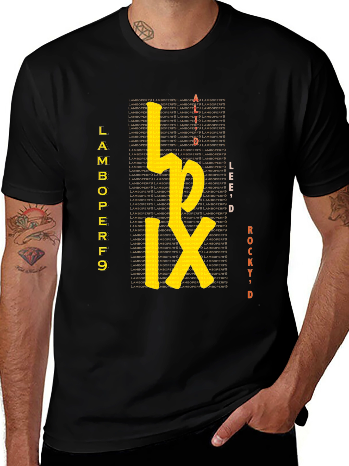 Lamboperf9 Graphic Tee - Stylish Black T-Shirt