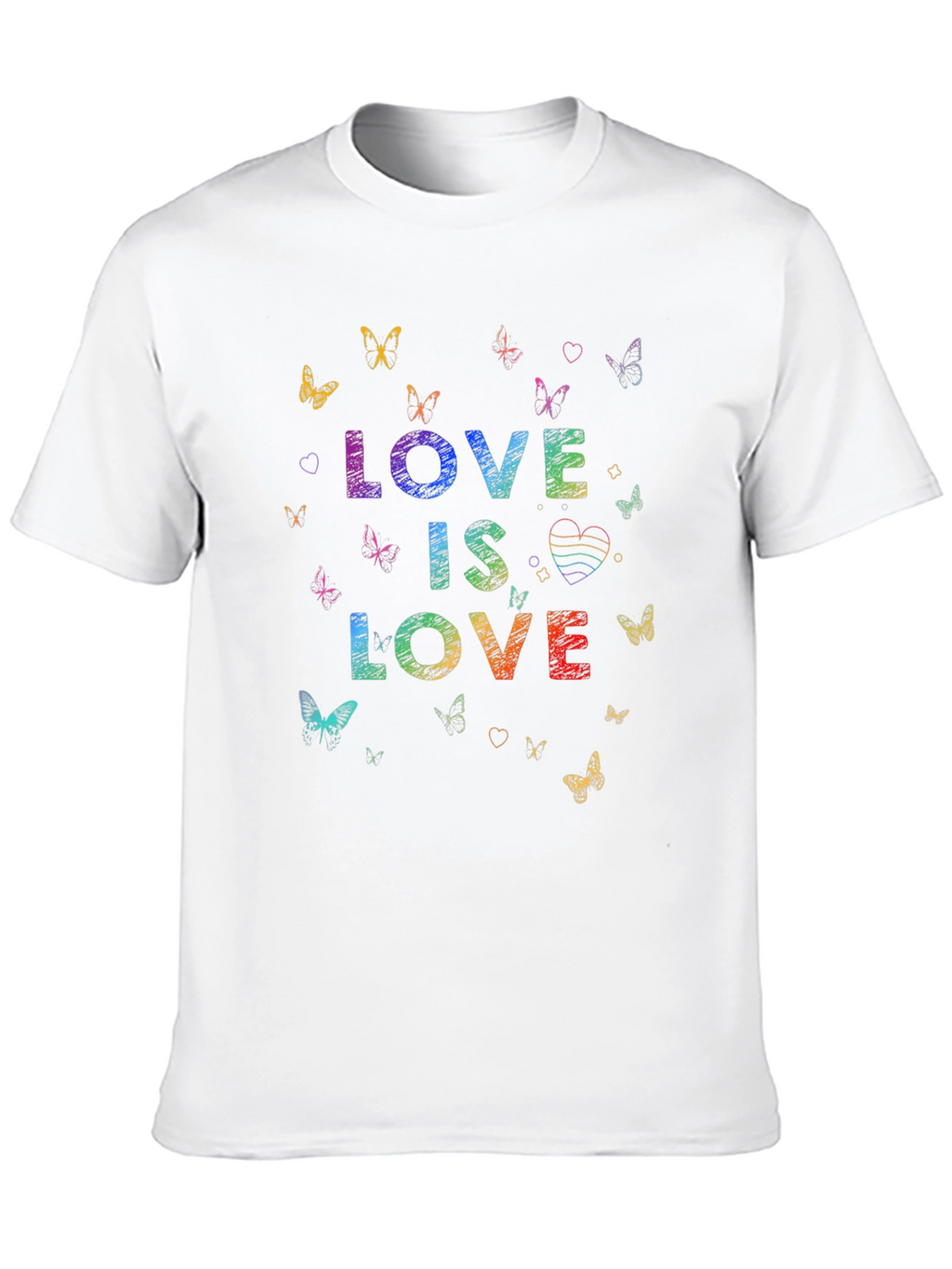 Love is Love Butterfly Graphic Tee - Black