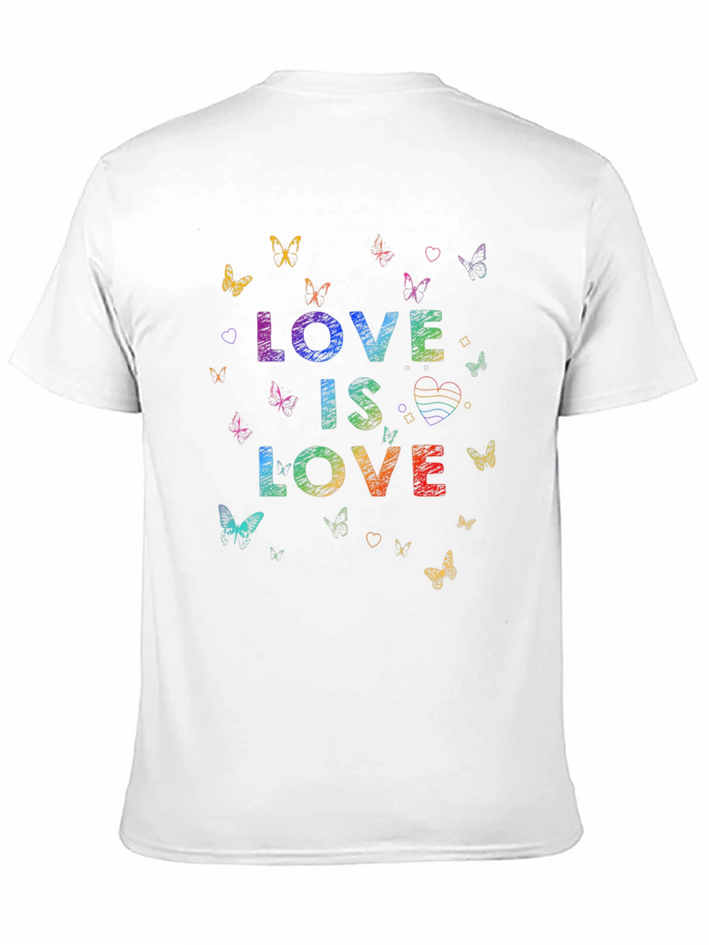 Love is Love Butterfly Graphic Tee - Black