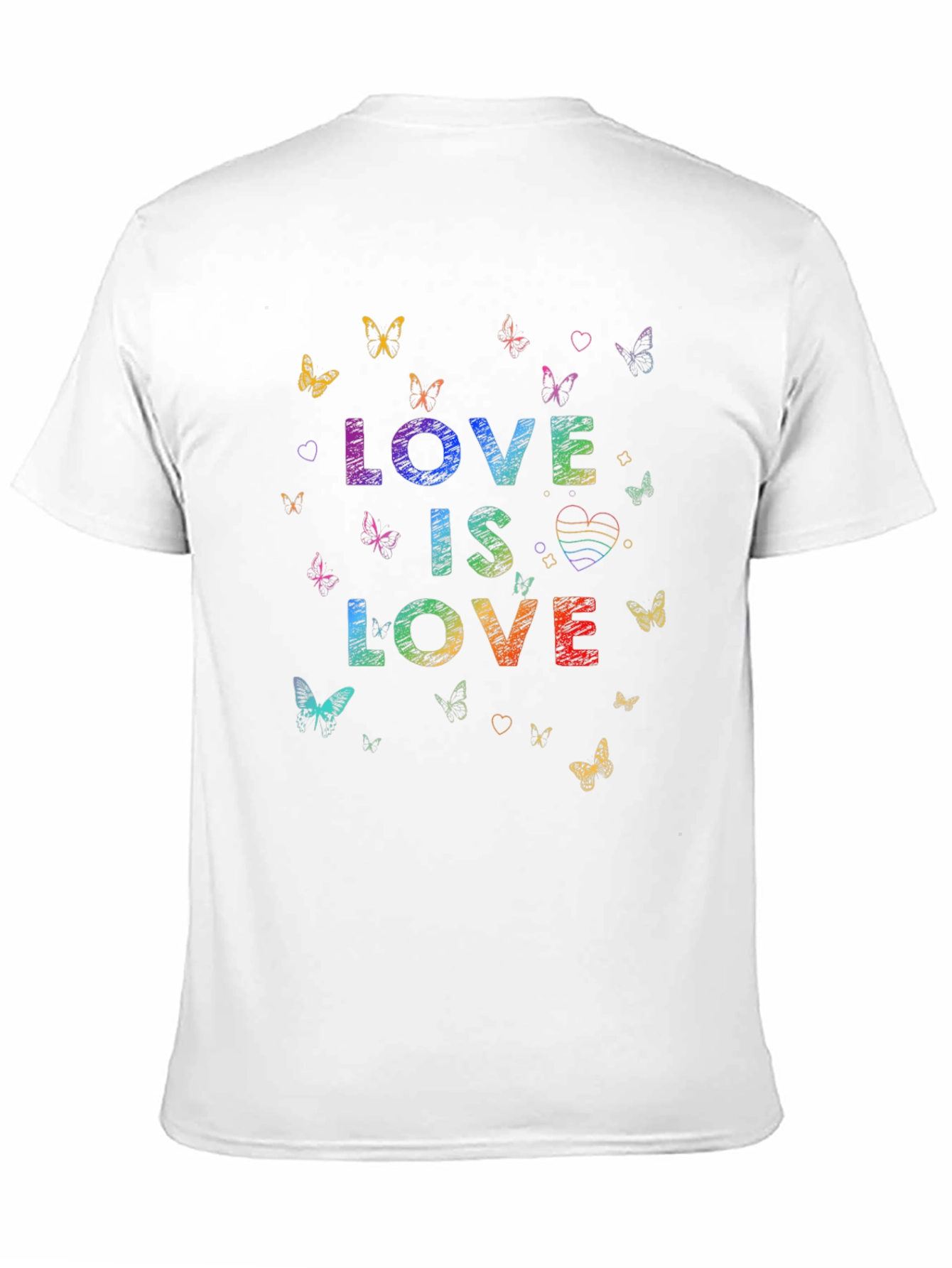 Love is Love Butterfly Graphic Tee - Black