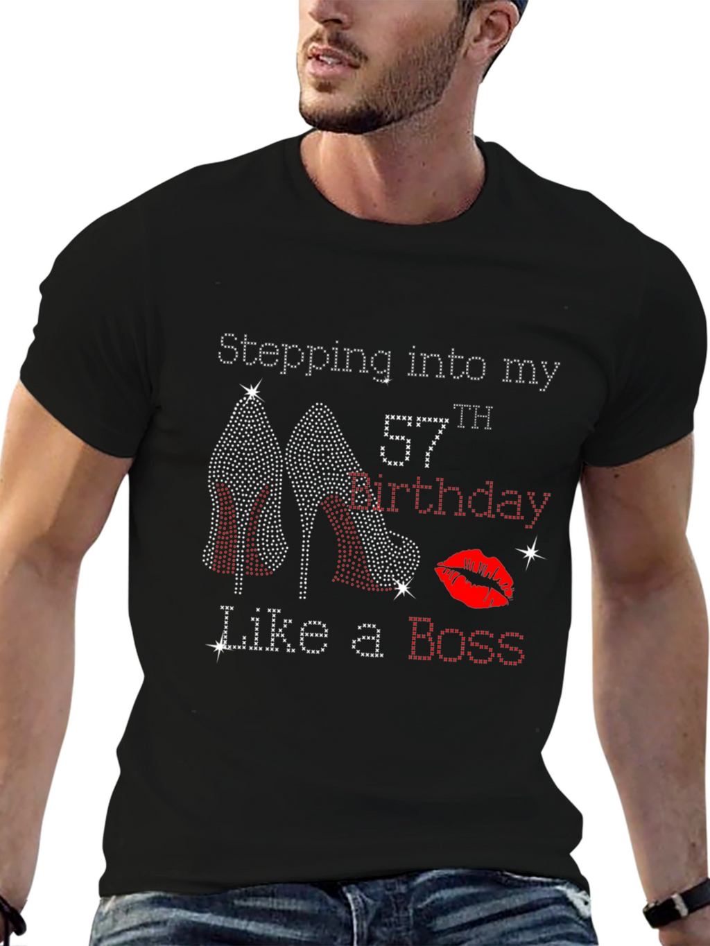 Stepping Into My 57th Birthday Like a Boss T-Shirt