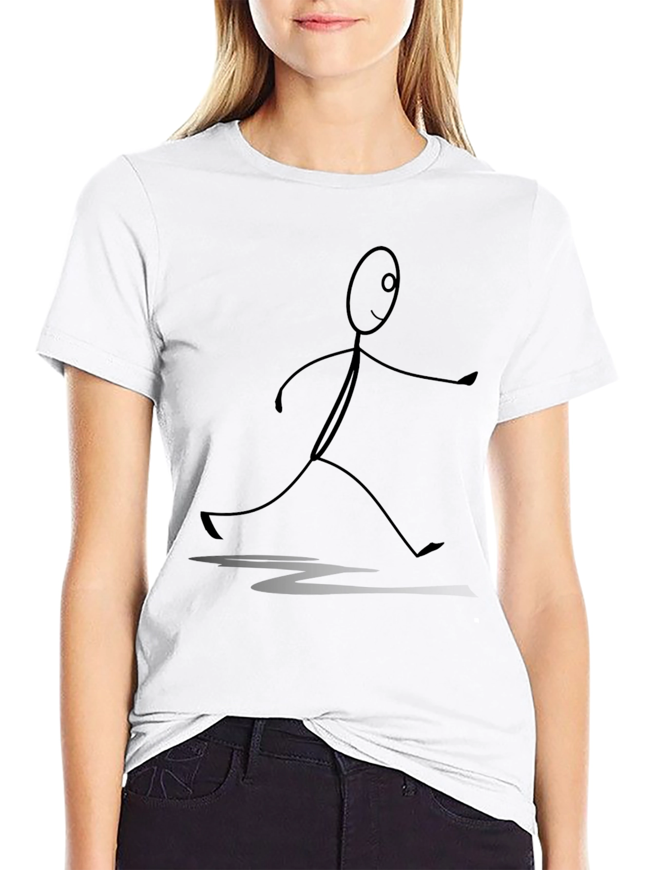 Stick Figure Graphic Tee - Unisex Black T-Shirt