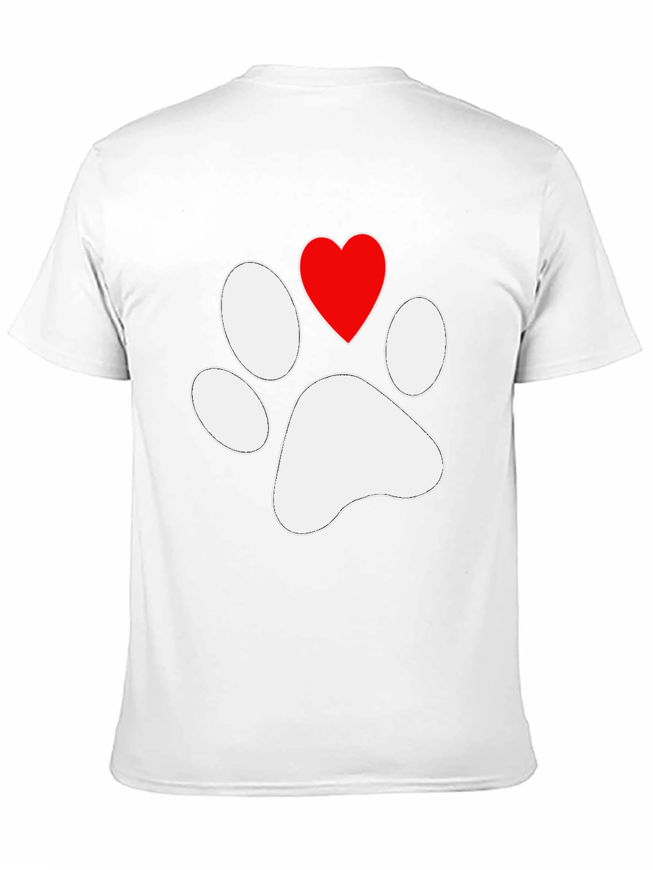 Paw Print Heart T-Shirt