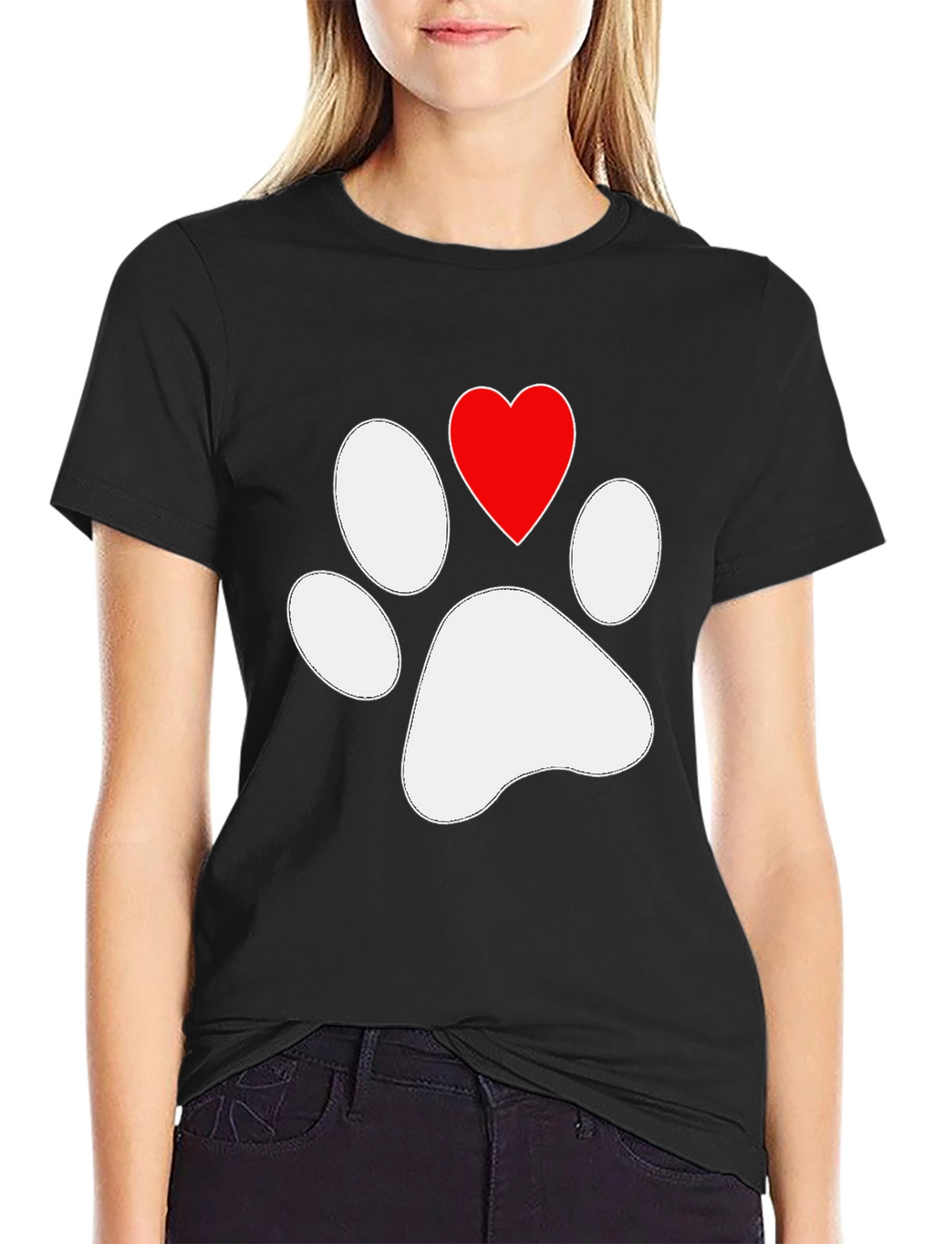 Paw Print Heart T-Shirt