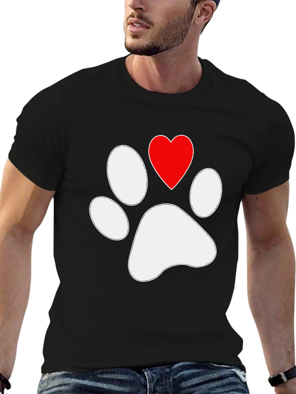 Paw Print Heart T-Shirt