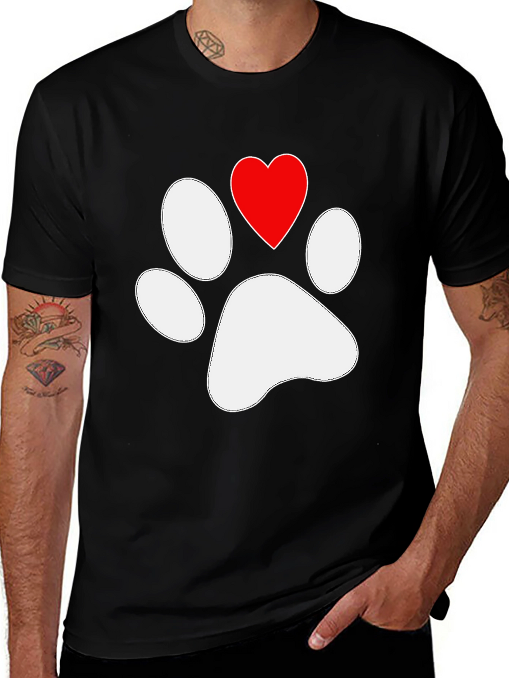 Paw Print Heart T-Shirt