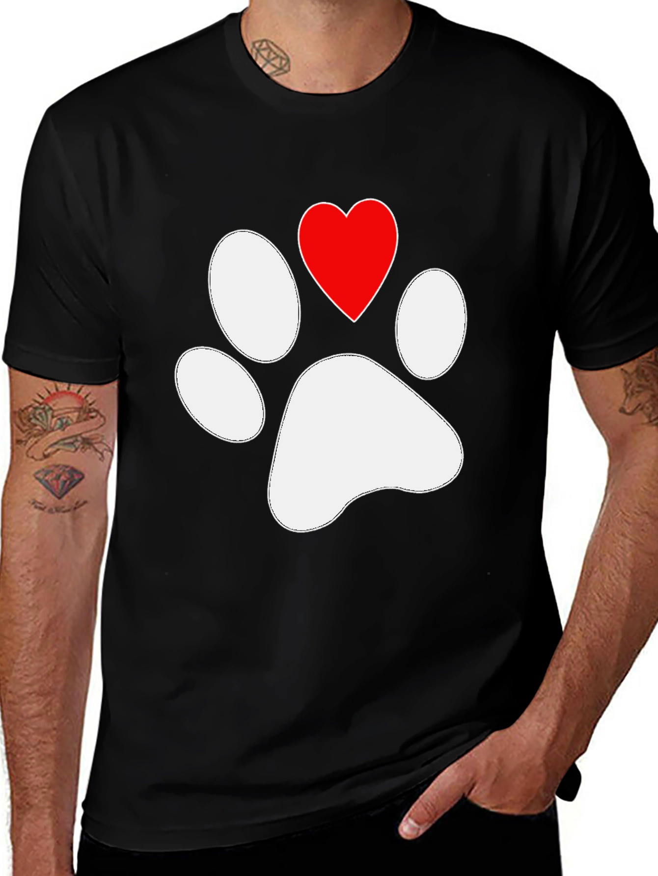 Paw Print Heart T-Shirt