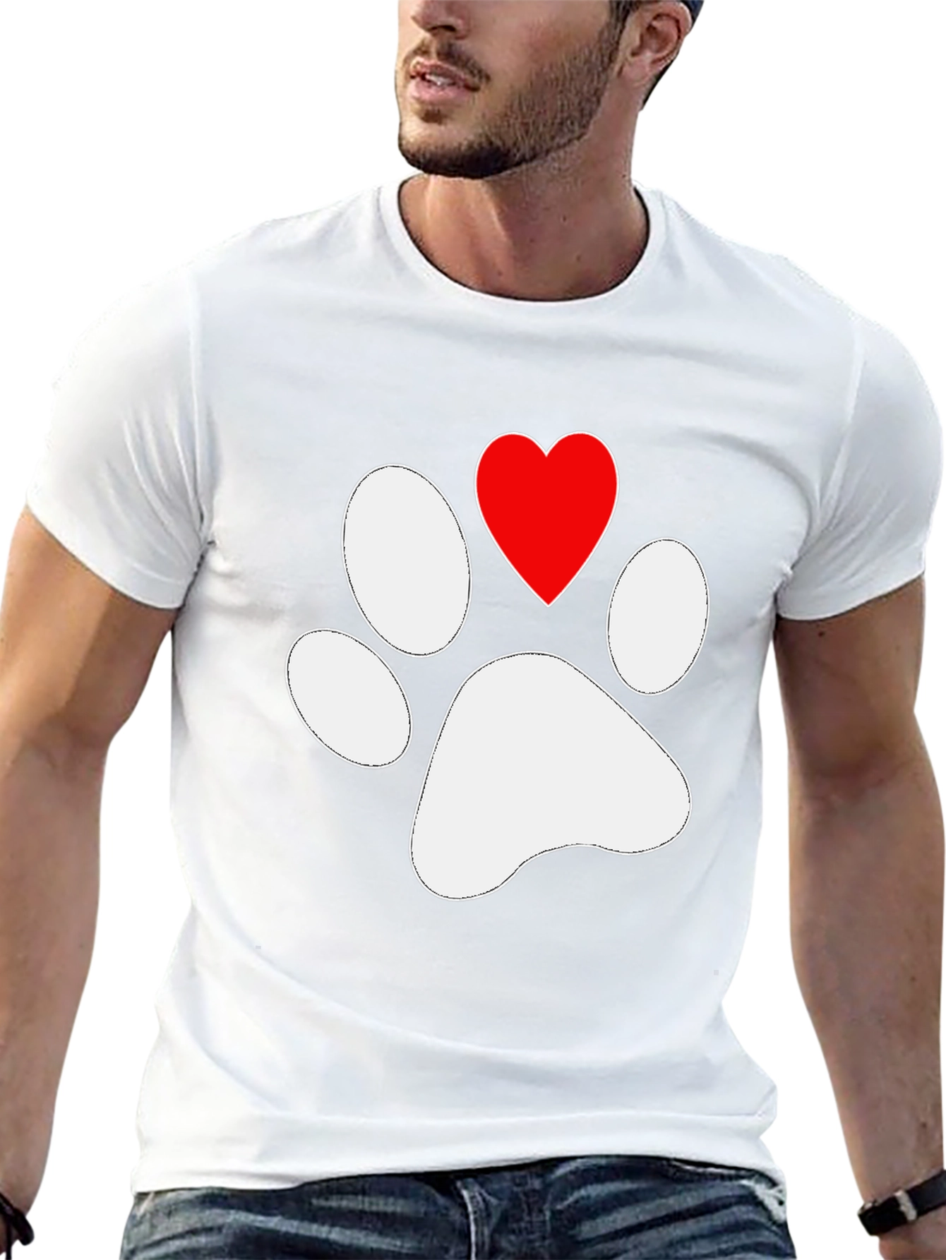 Paw Print Heart T-Shirt