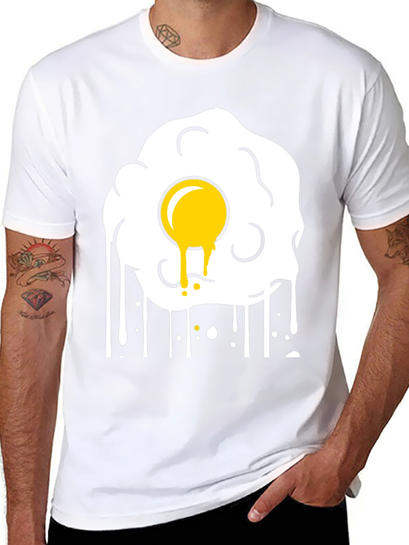 Fried Egg Graphic Tee - Sunny Side Up Style