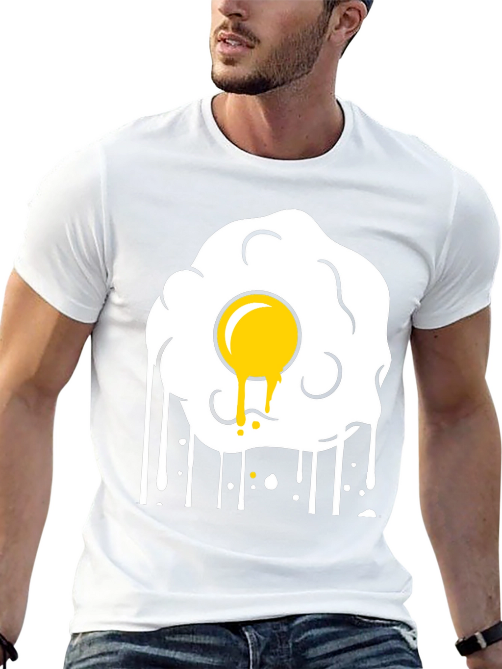Fried Egg Graphic Tee - Sunny Side Up Style