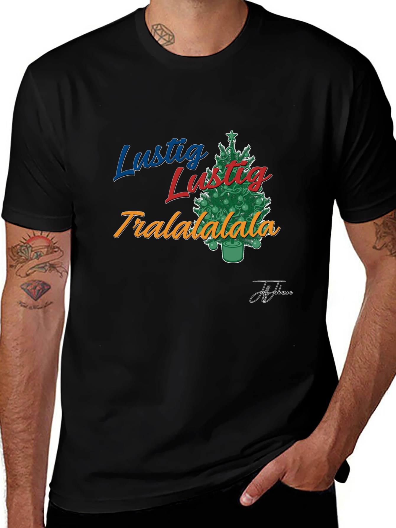 Lustig Tralalala Christmas Tree T-Shirt