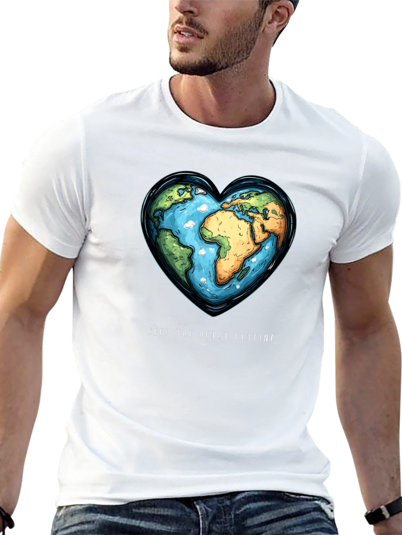 Earth Heartbeat Tee - Keep The Heart Beating T-Shirt