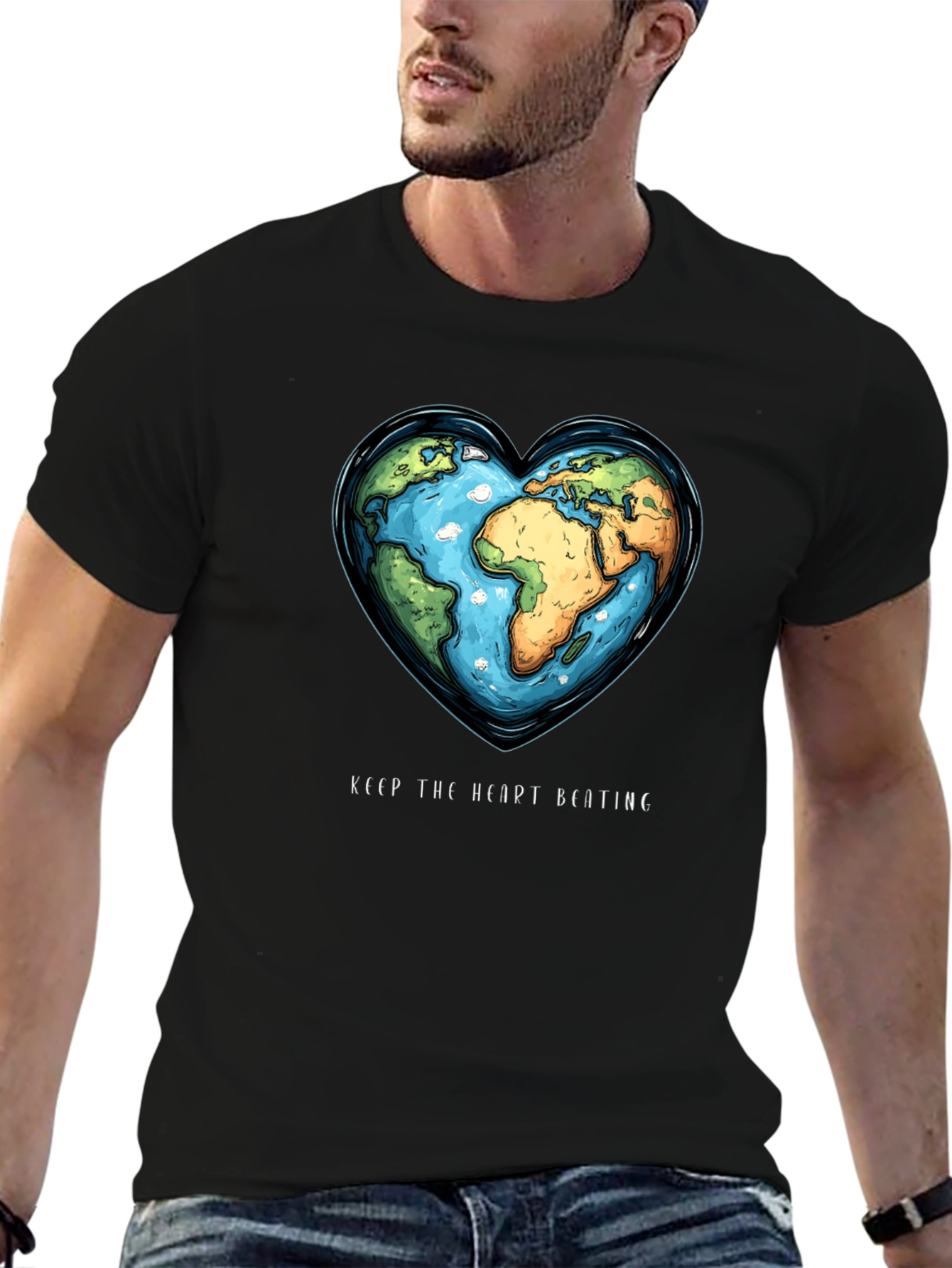 Earth Heartbeat Tee - Keep The Heart Beating T-Shirt