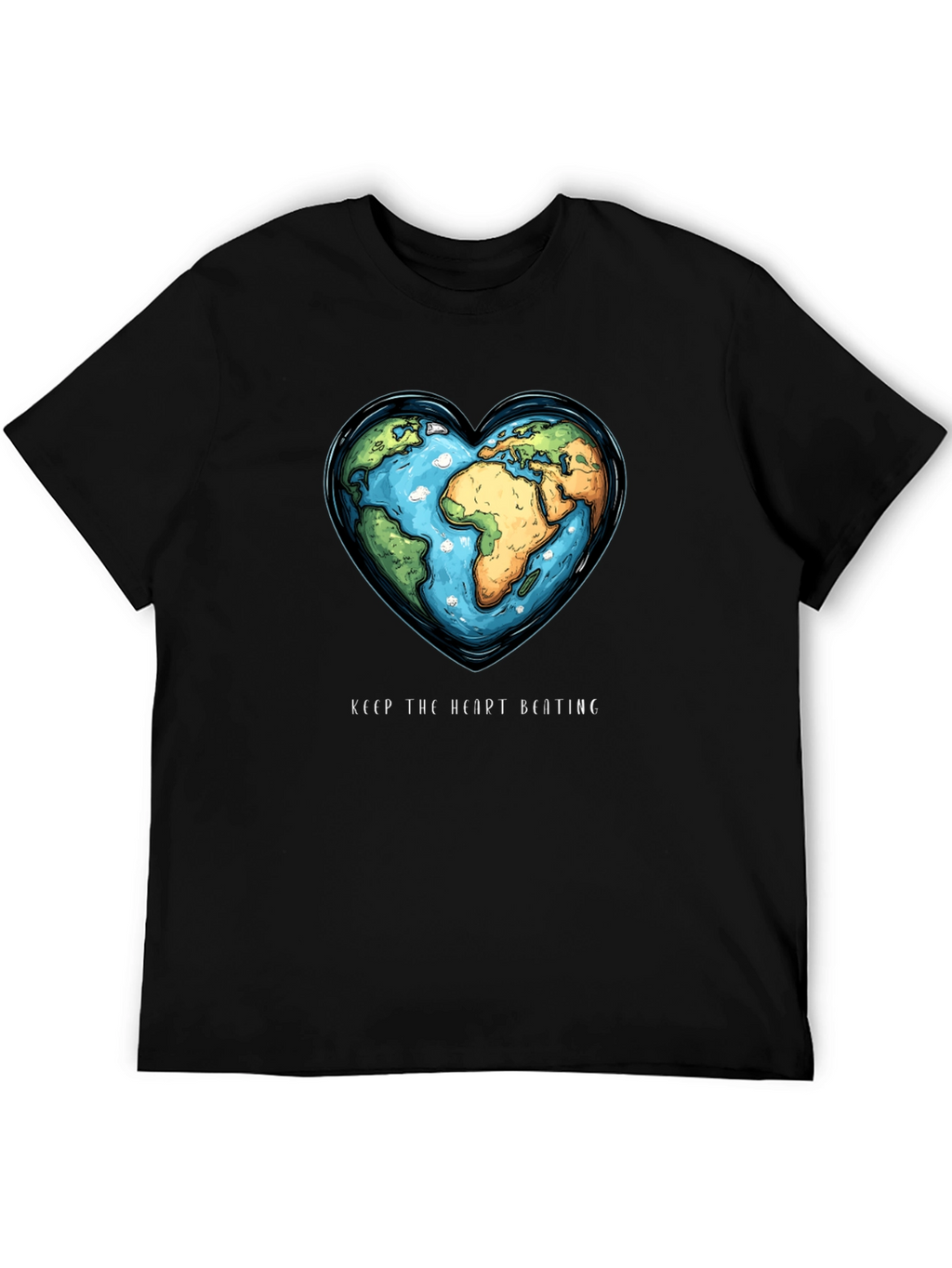 Earth Heartbeat Tee - Keep The Heart Beating T-Shirt