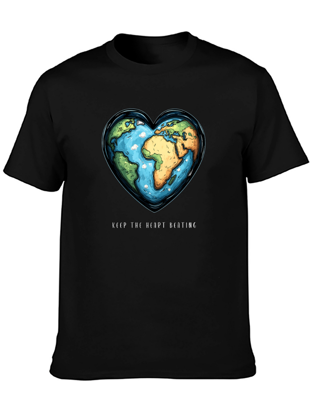 Earth Heartbeat Tee - Keep The Heart Beating T-Shirt