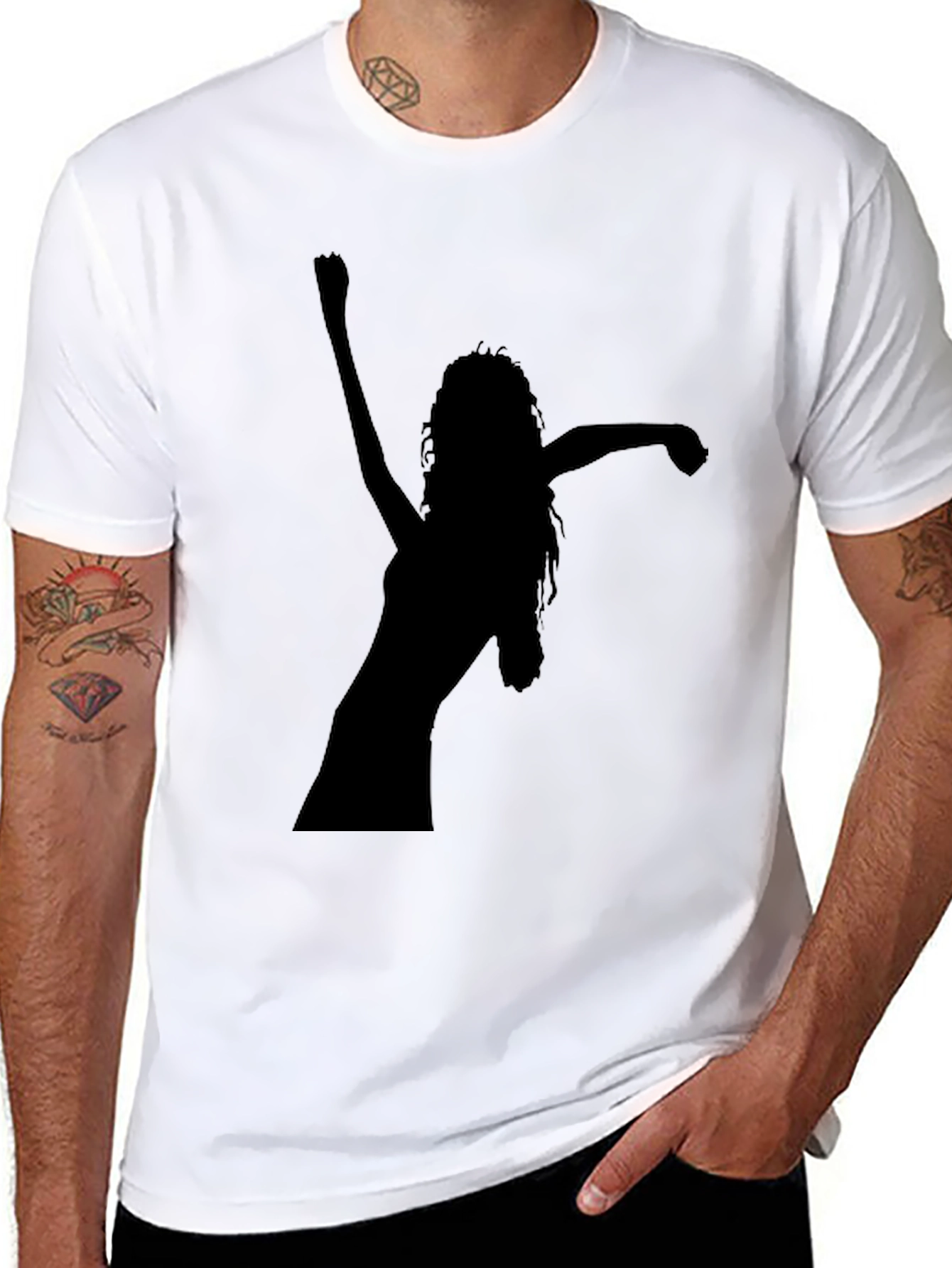 Silhouette Dancer Graphic Black Tee