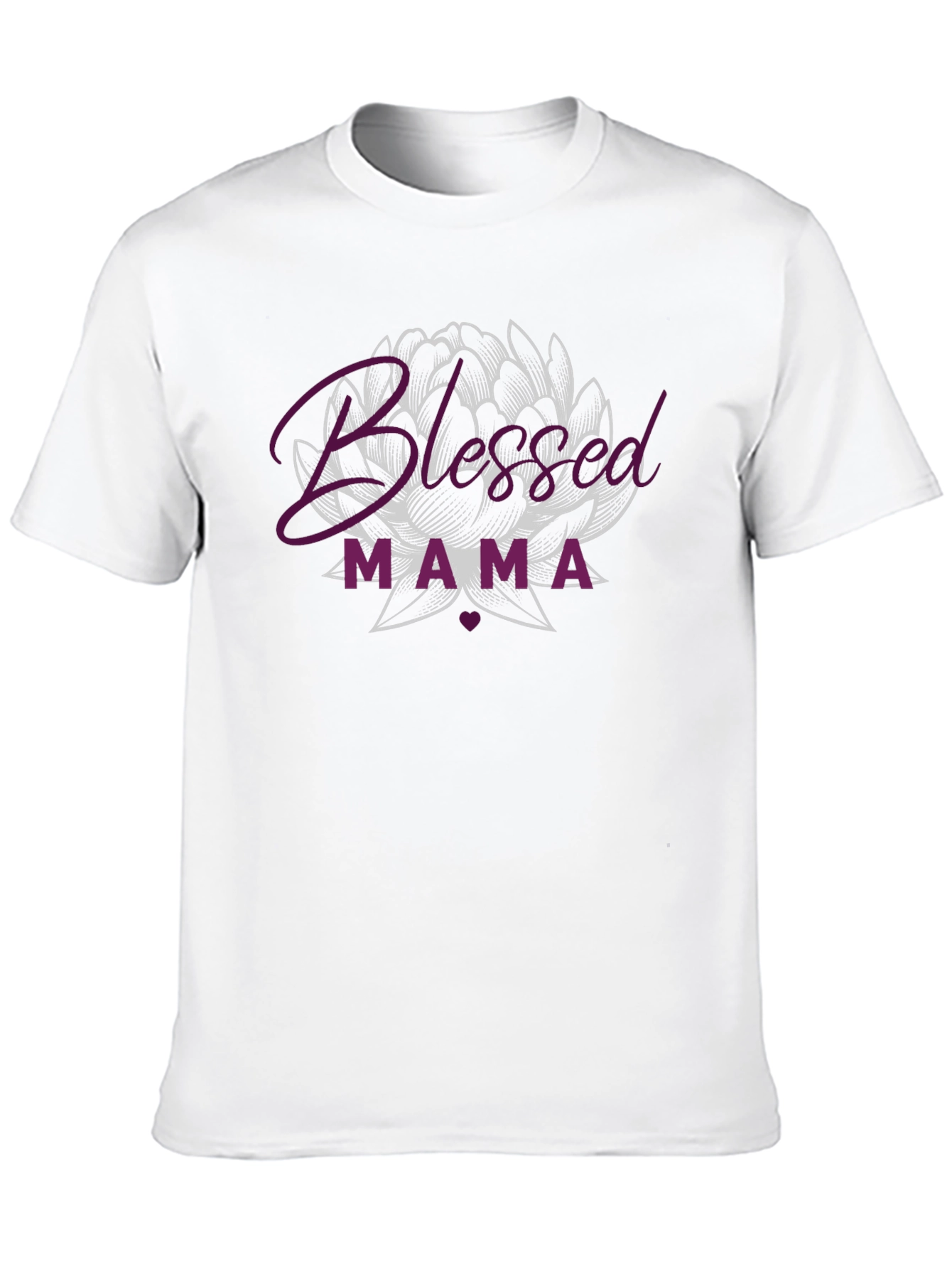 Blessed Mama Lotus Graphic Tee - Black