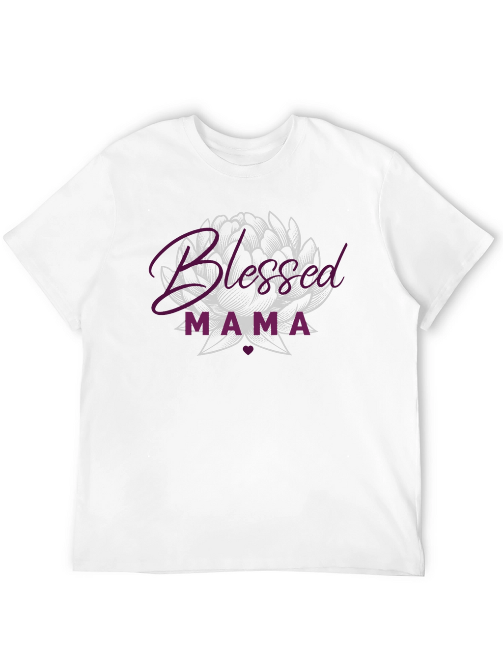 Blessed Mama Lotus Graphic Tee - Black
