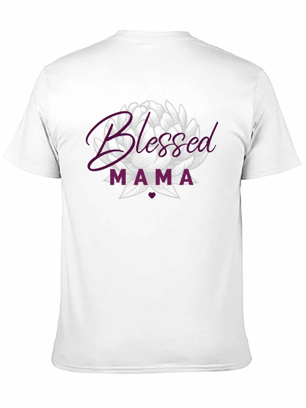 Blessed Mama Lotus Graphic Tee - Black