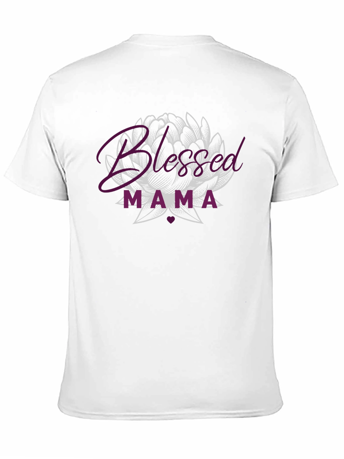 Blessed Mama Lotus Graphic Tee - Black