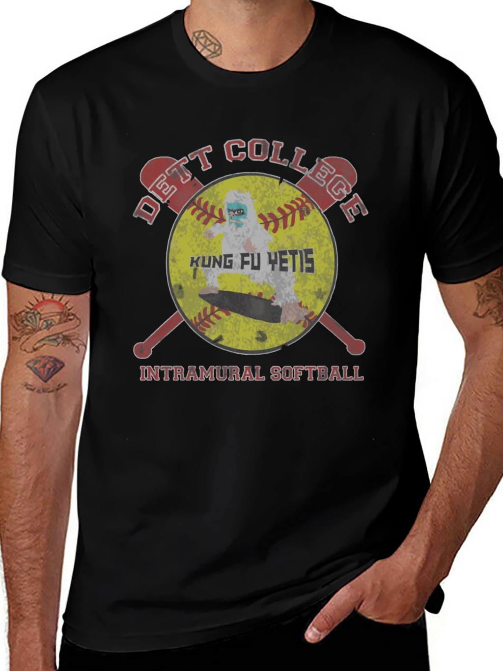 Kung Fu Yetis Intramural Softball T-Shirt