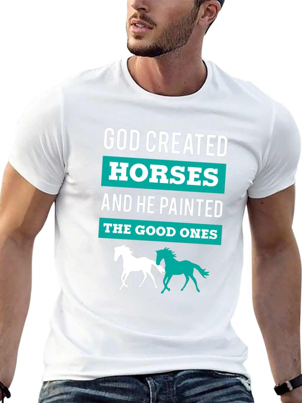 God Created Horses T-Shirt - Equestrian Tee
