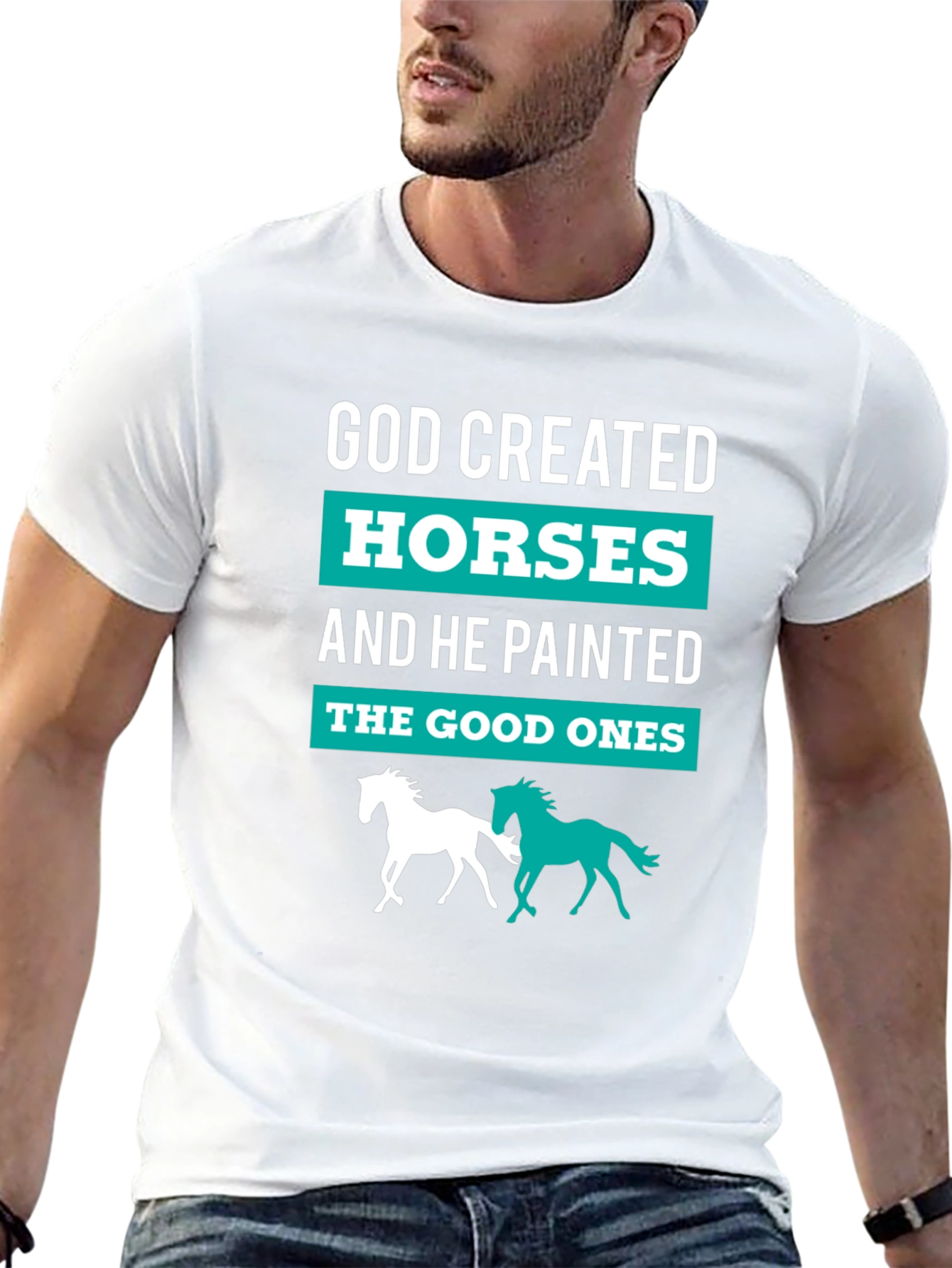 God Created Horses T-Shirt - Equestrian Tee