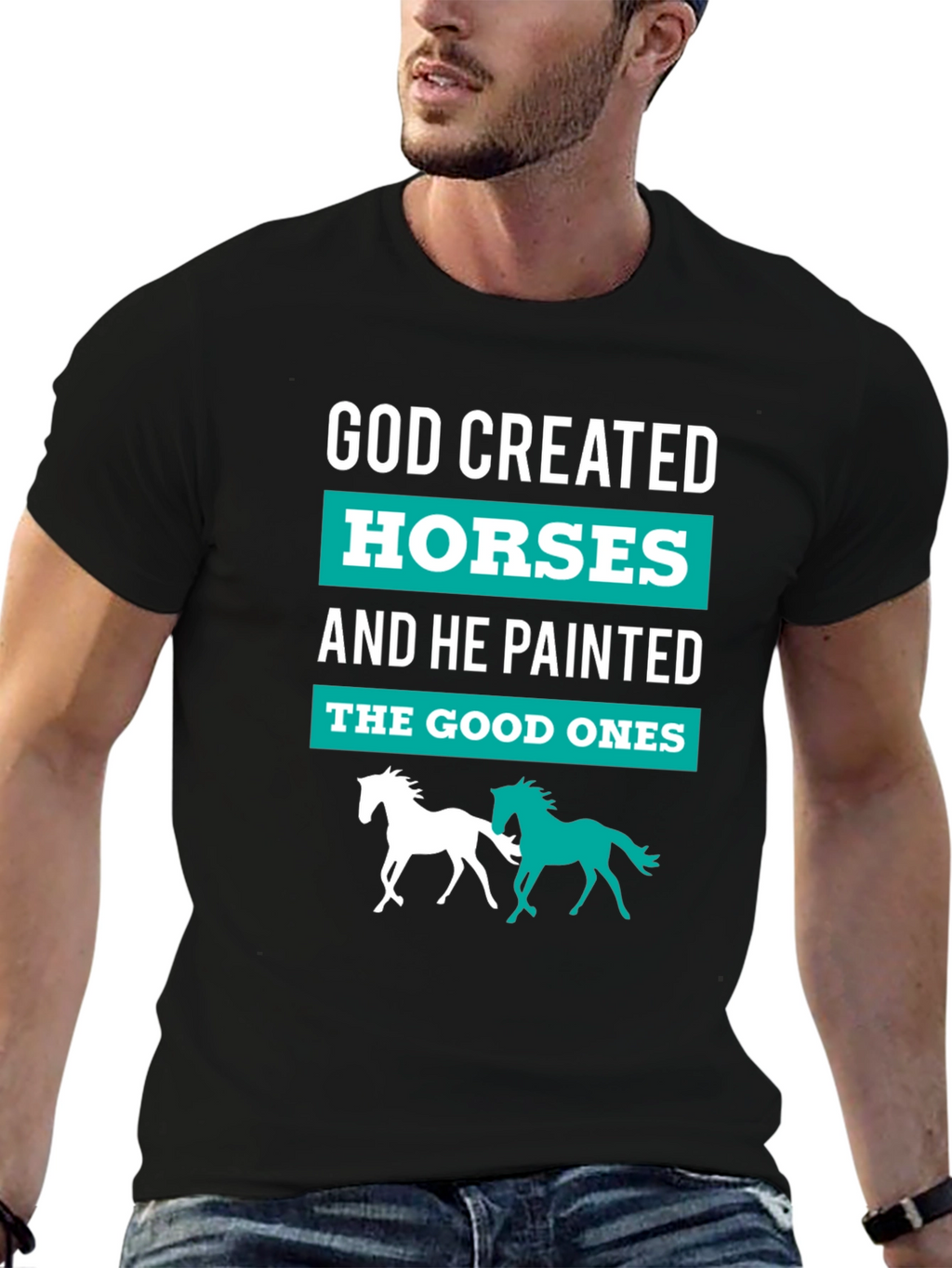 God Created Horses T-Shirt - Equestrian Tee