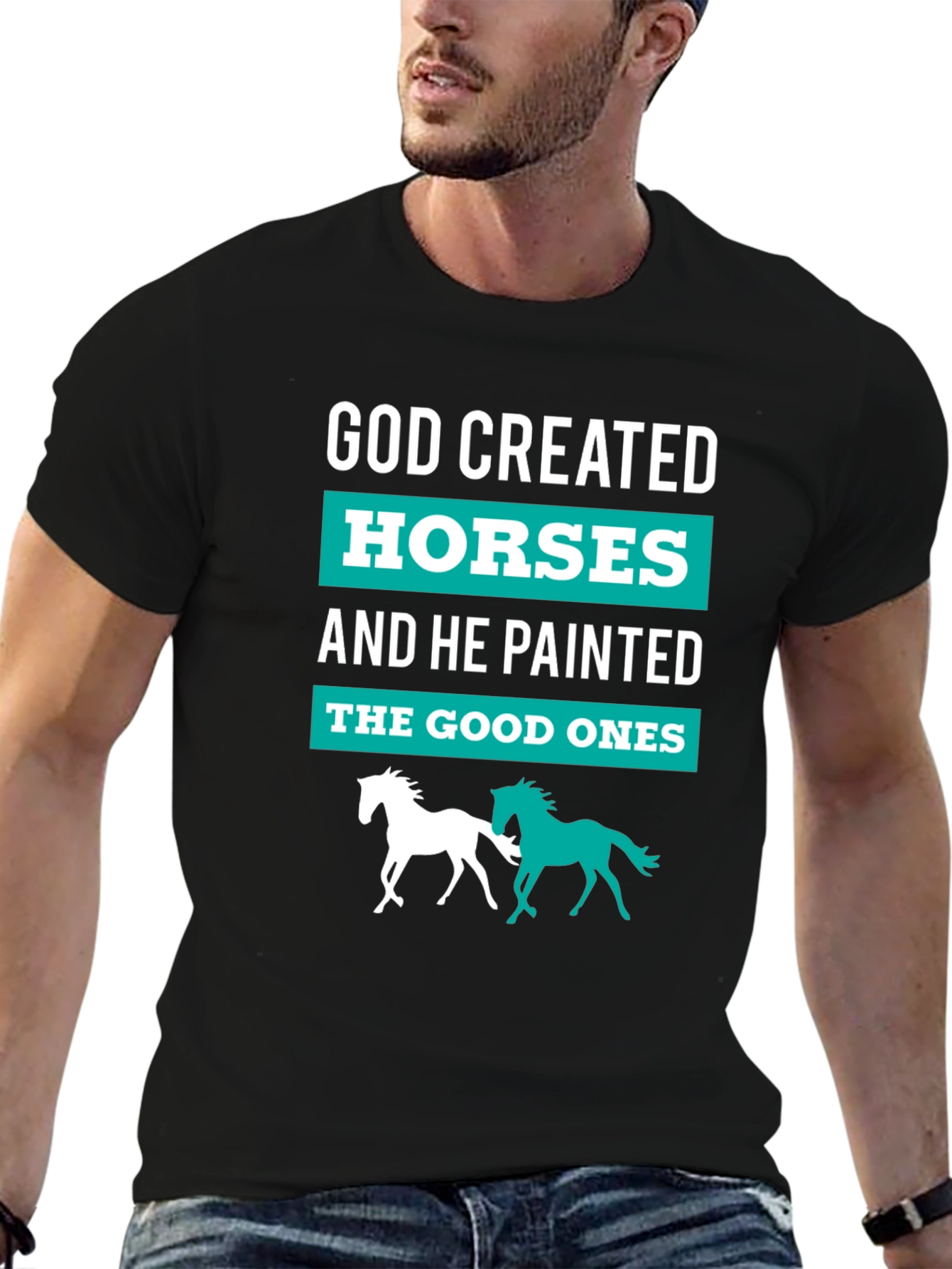 God Created Horses T-Shirt - Equestrian Tee