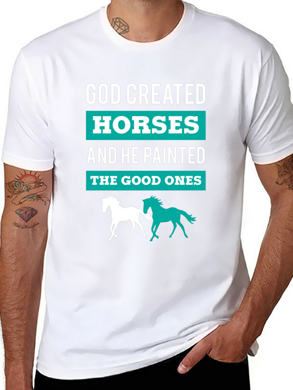 God Created Horses T-Shirt - Equestrian Tee