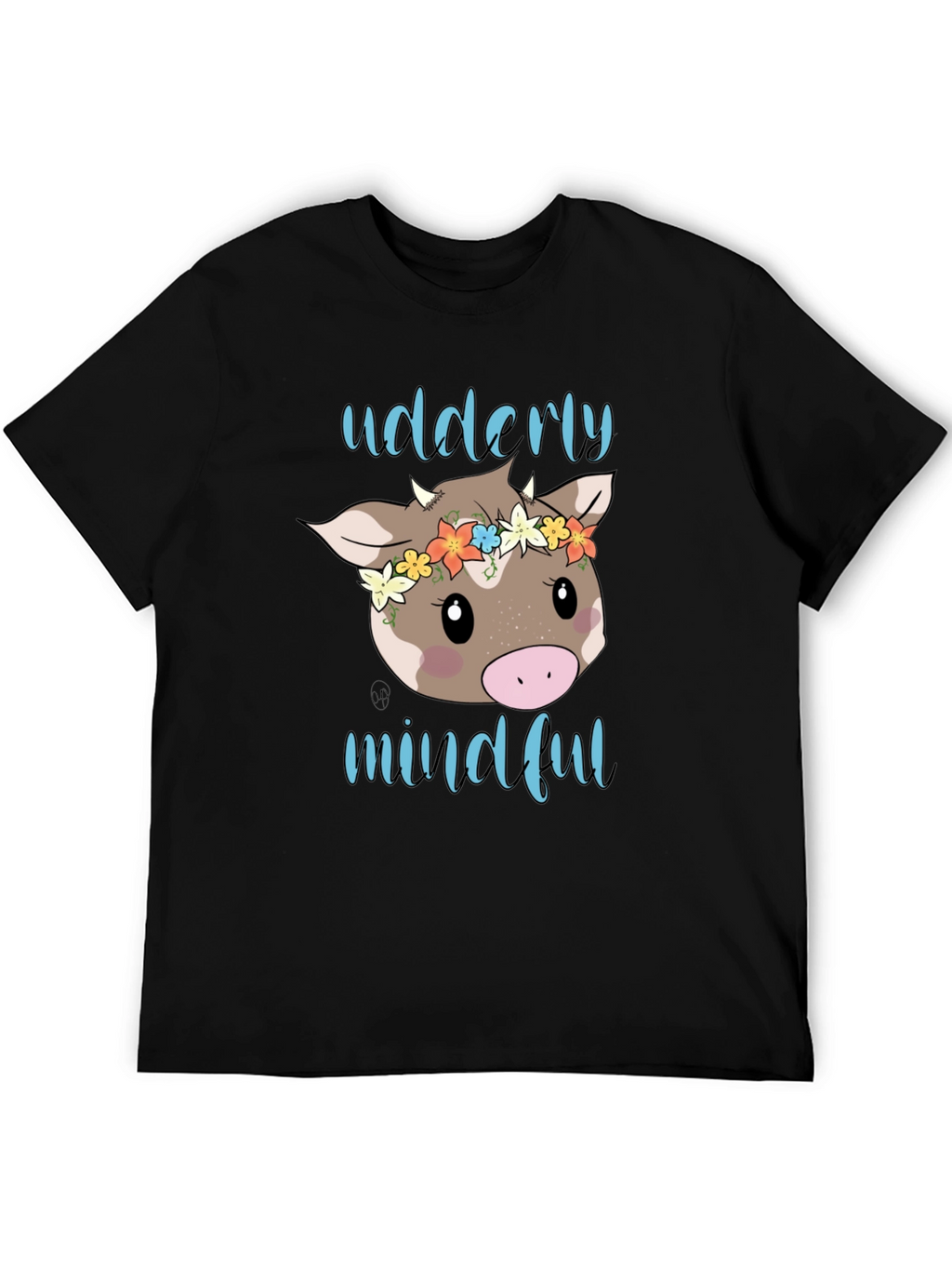 Udderly Mindful Cow Graphic T-Shirt