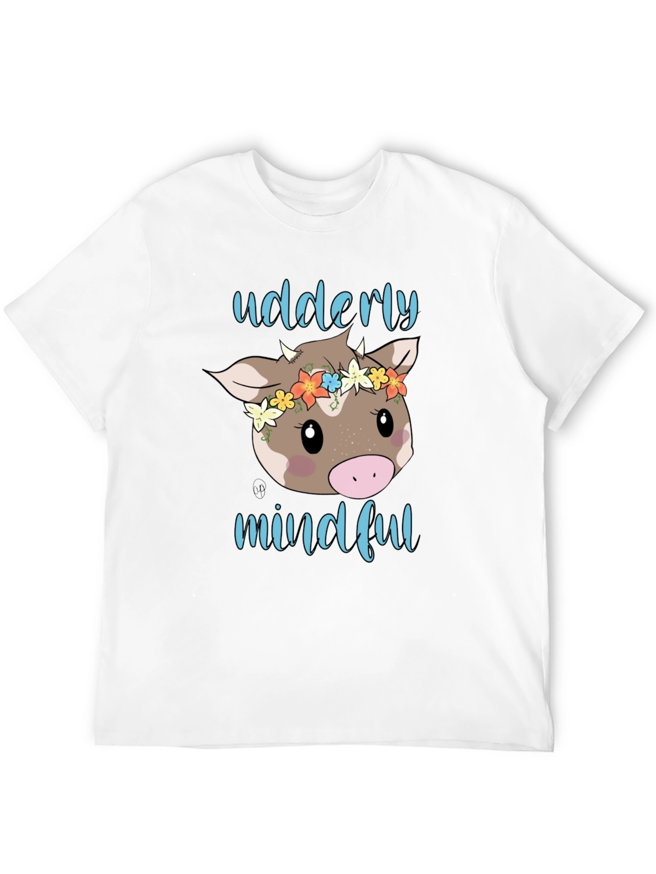 Udderly Mindful Cow Graphic T-Shirt
