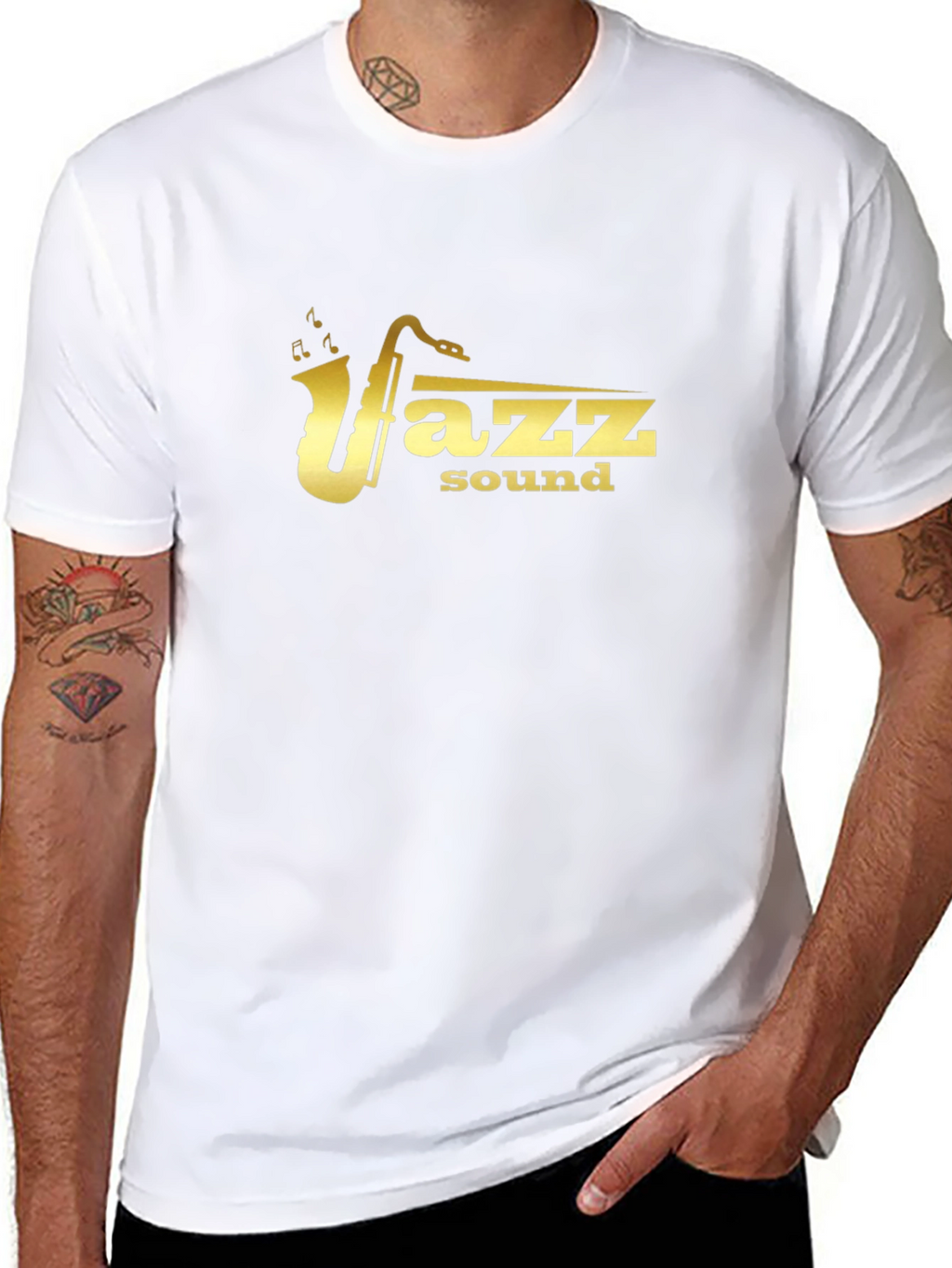 Jazz Sound Mens Black Graphic Tee