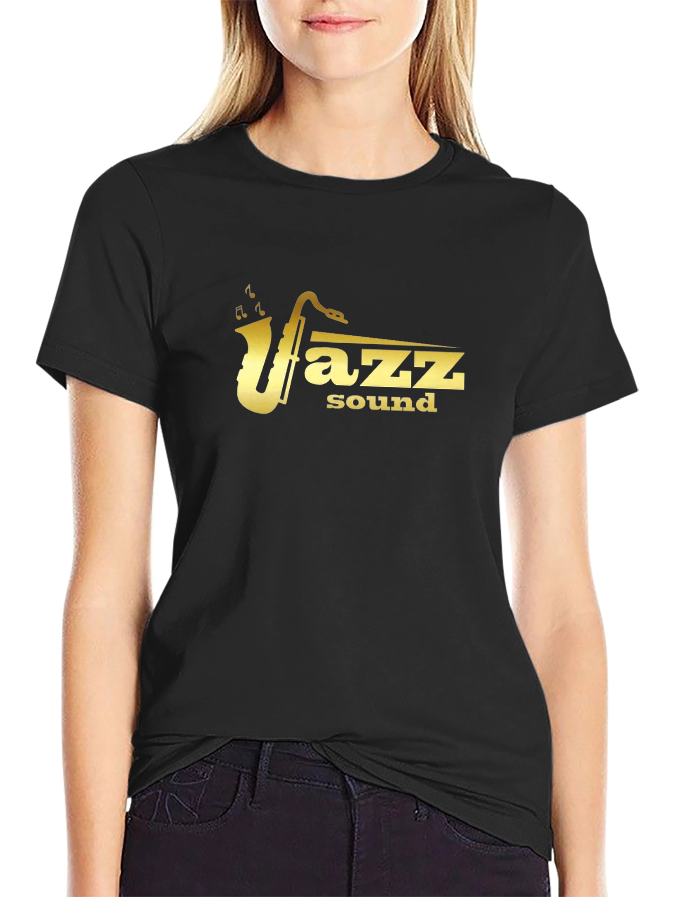 Jazz Sound Mens Black Graphic Tee