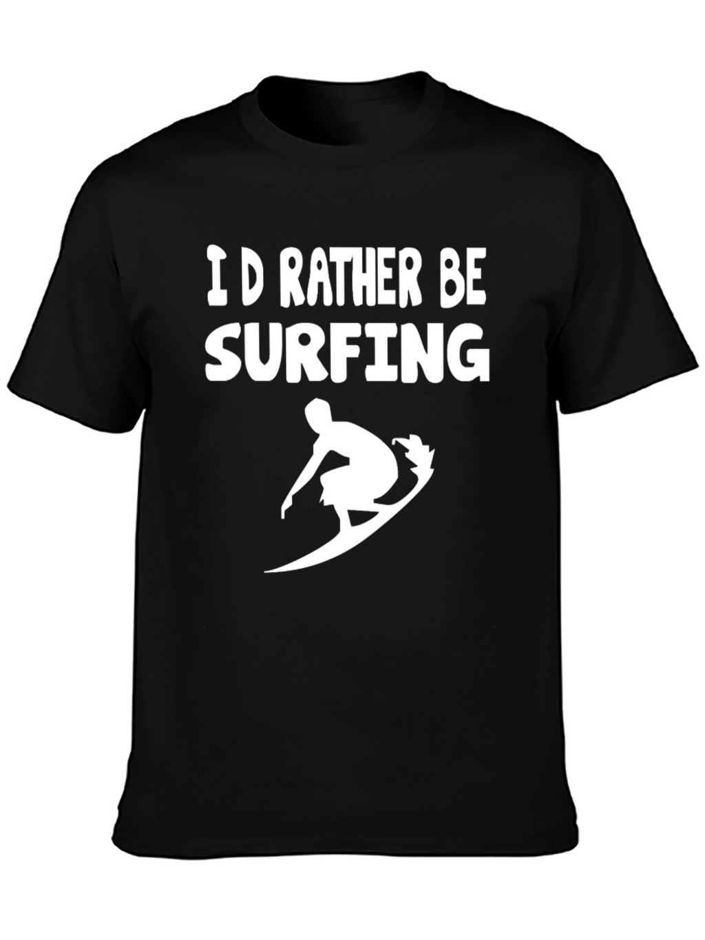 Id Rather Be Surfing T-Shirt - Black