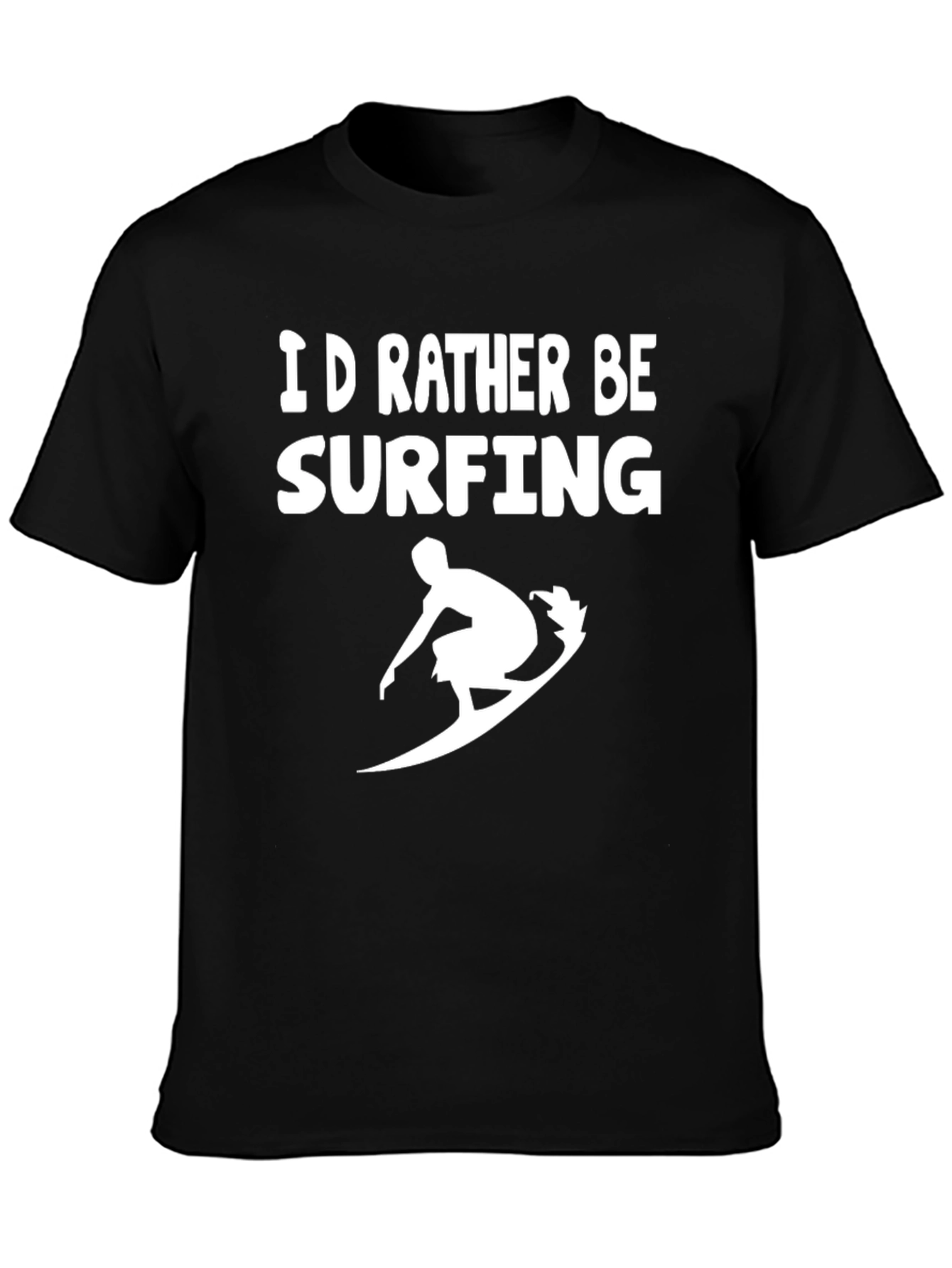 Id Rather Be Surfing T-Shirt - Black