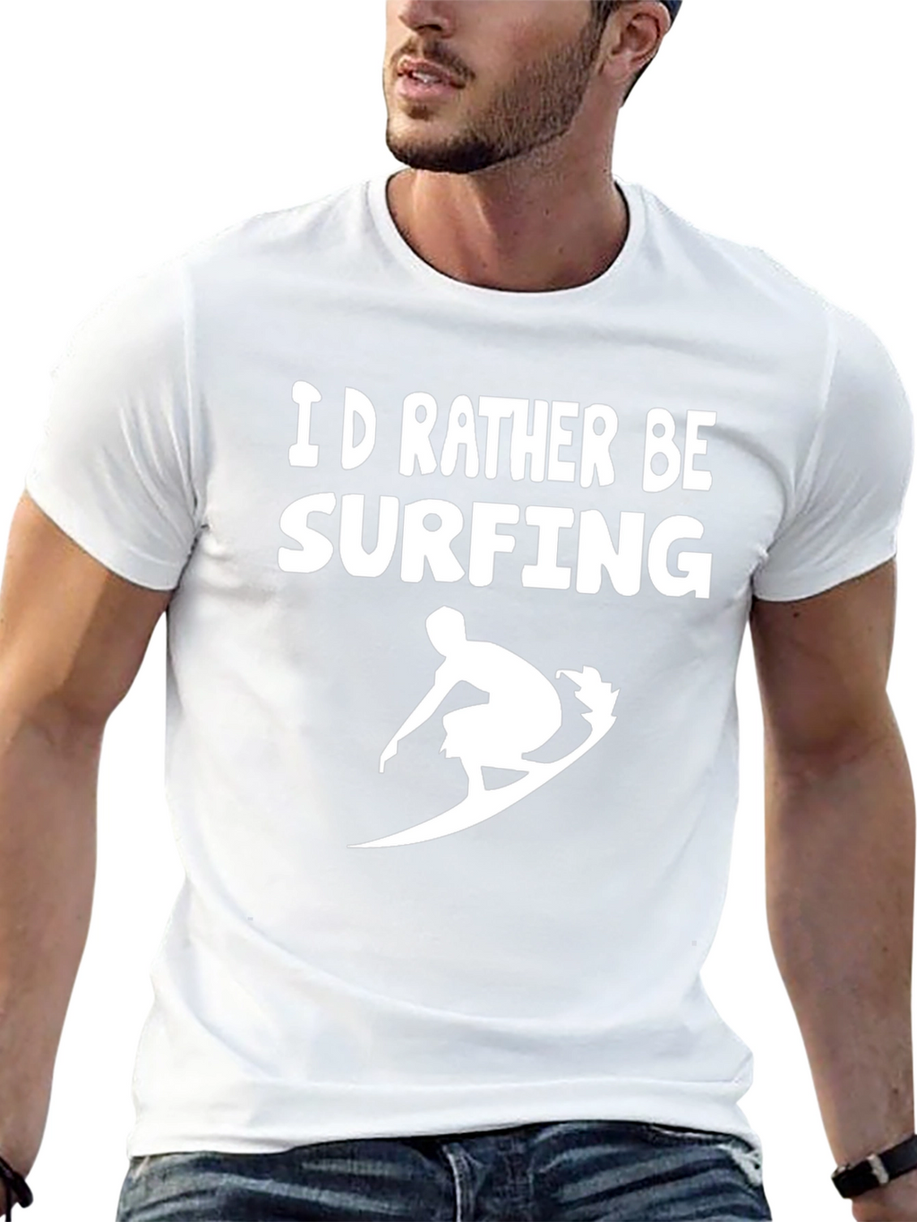 Id Rather Be Surfing T-Shirt - Black