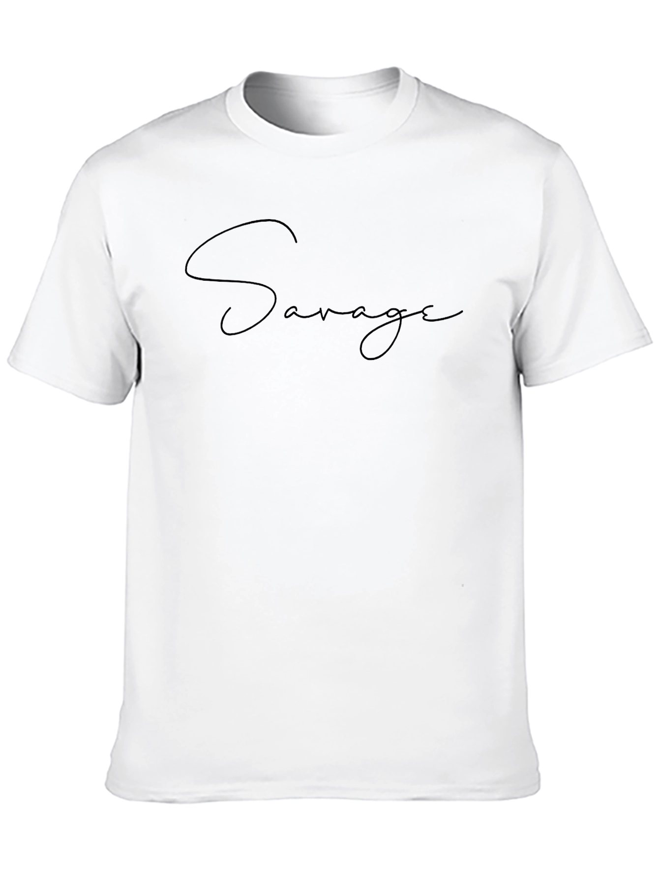 Savage Script Black T-Shirt - Casual Fashion Tee