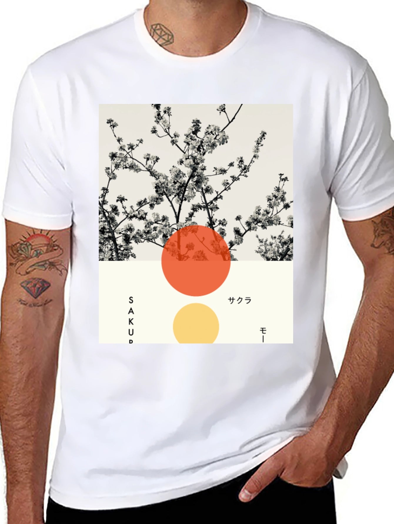Sakura Blossom Graphic Tee - Modern Japanese Style