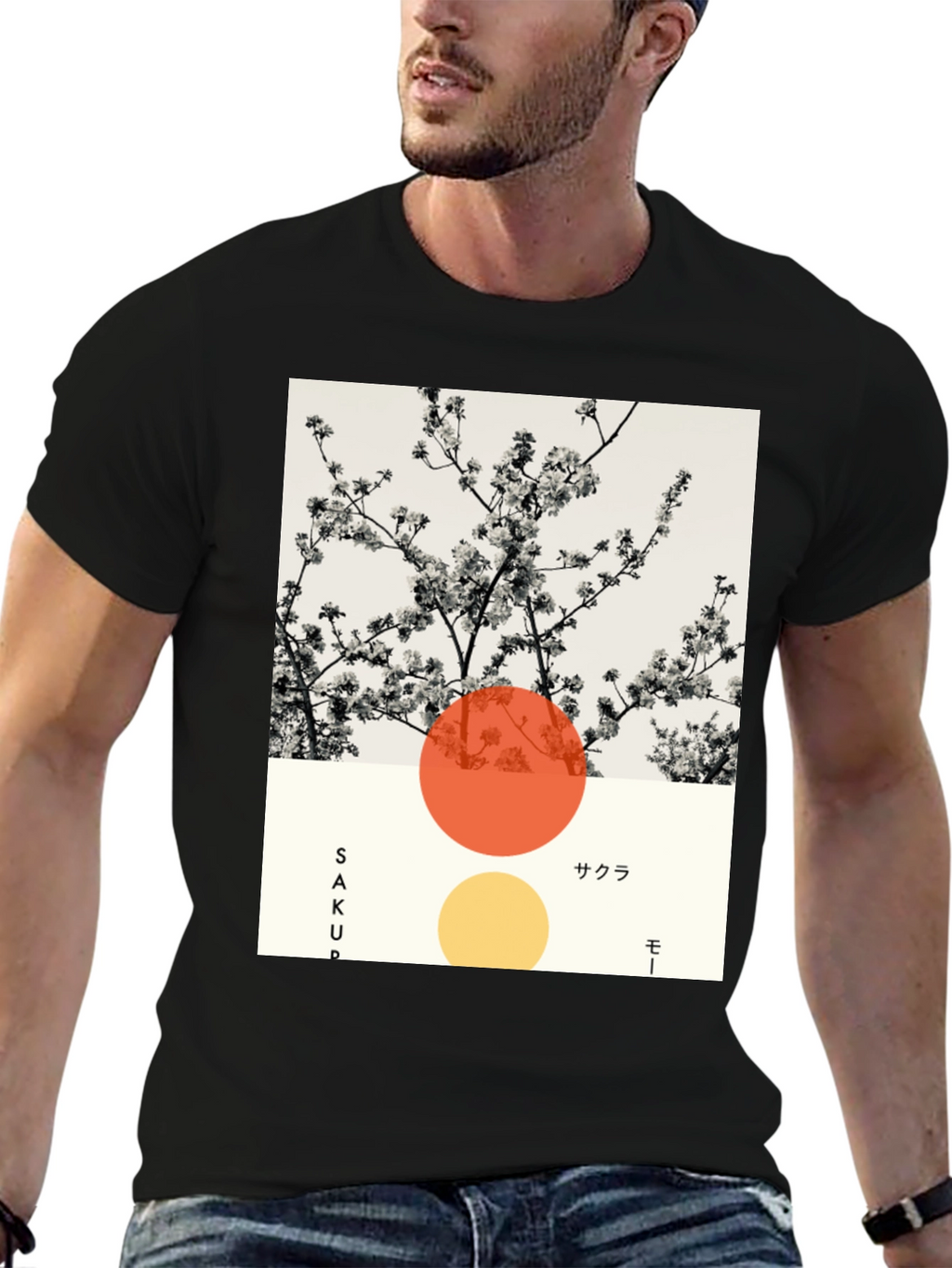 Sakura Blossom Graphic Tee - Modern Japanese Style