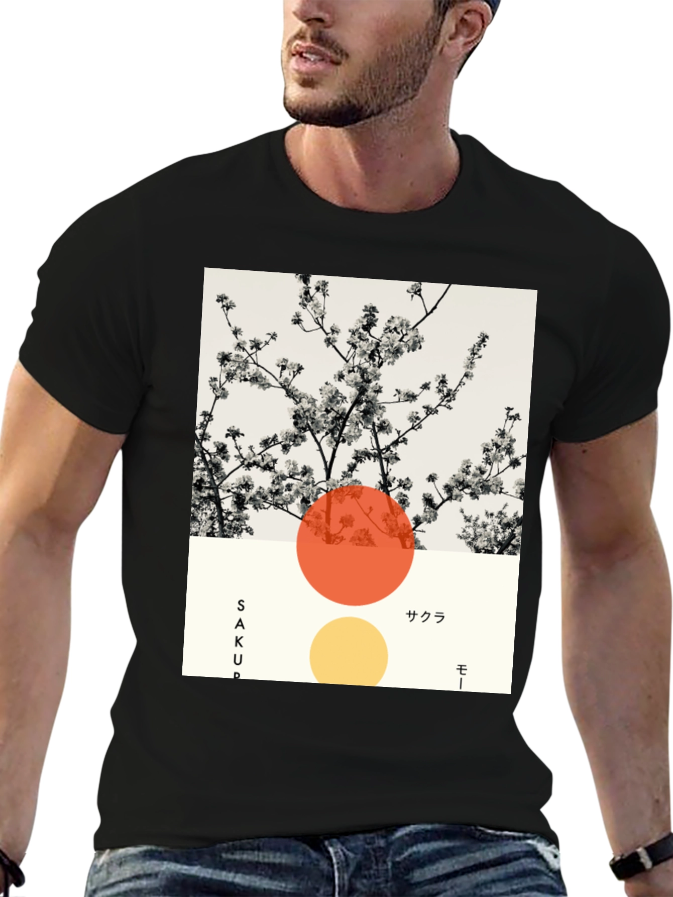 Sakura Blossom Graphic Tee - Modern Japanese Style