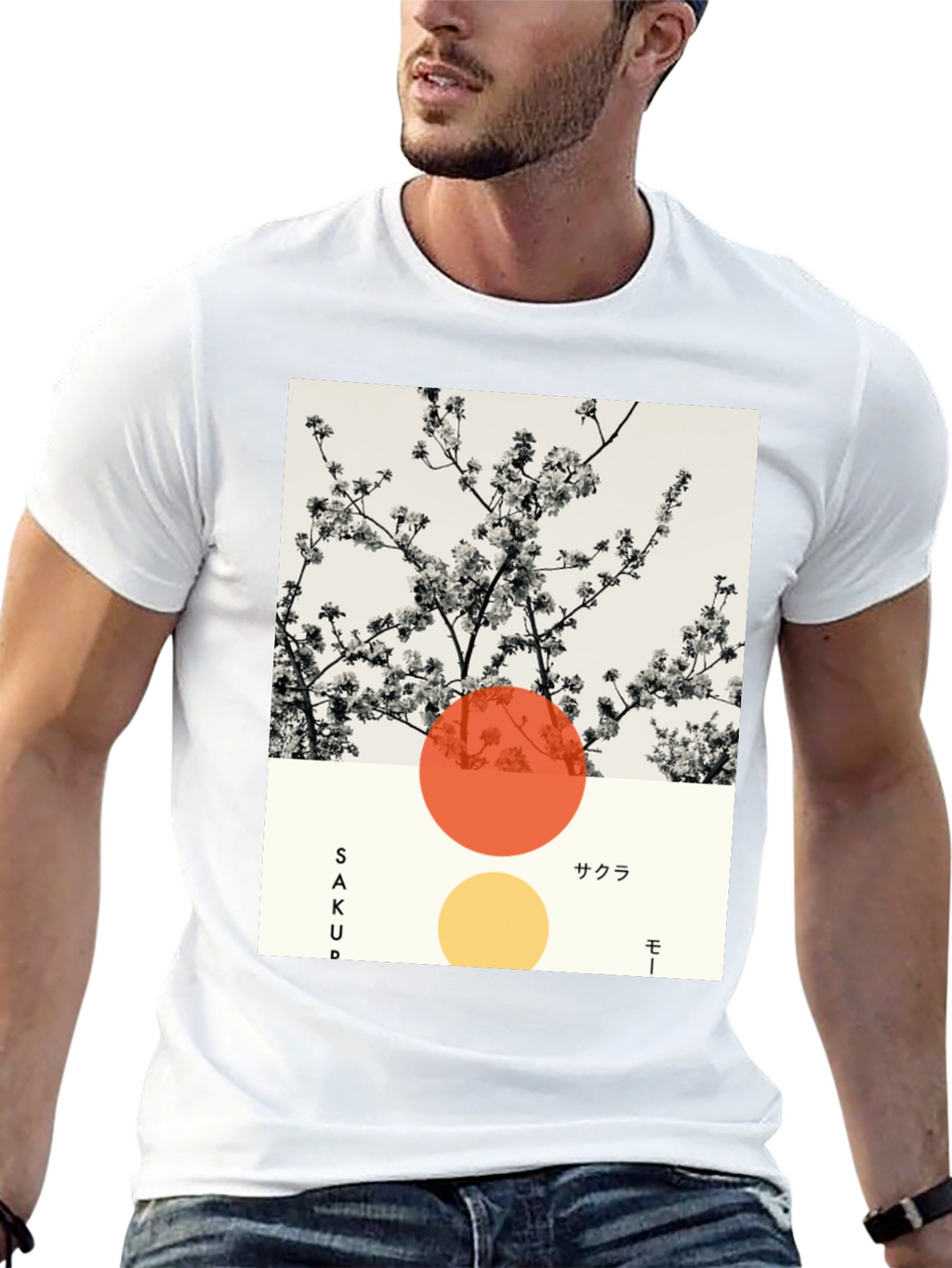 Sakura Blossom Graphic Tee - Modern Japanese Style