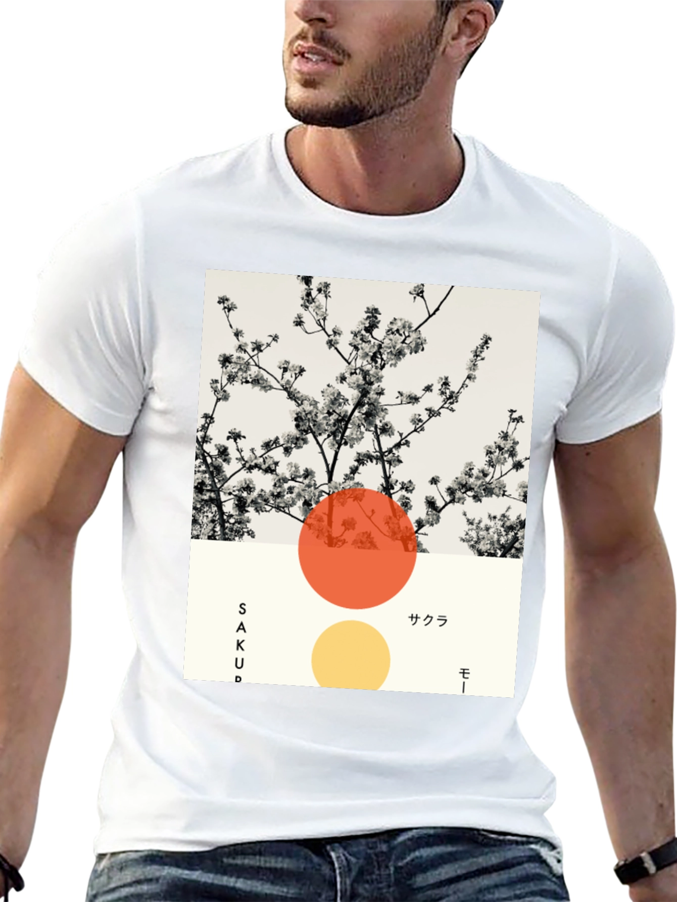 Sakura Blossom Graphic Tee - Modern Japanese Style