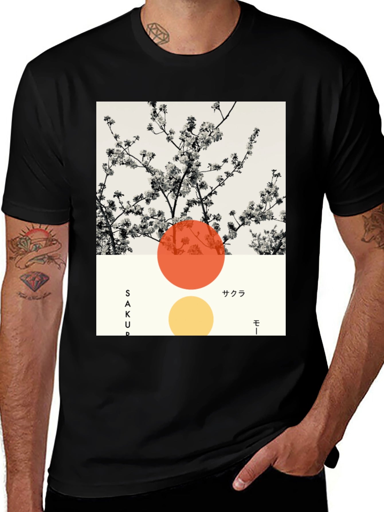 Sakura Blossom Graphic Tee - Modern Japanese Style