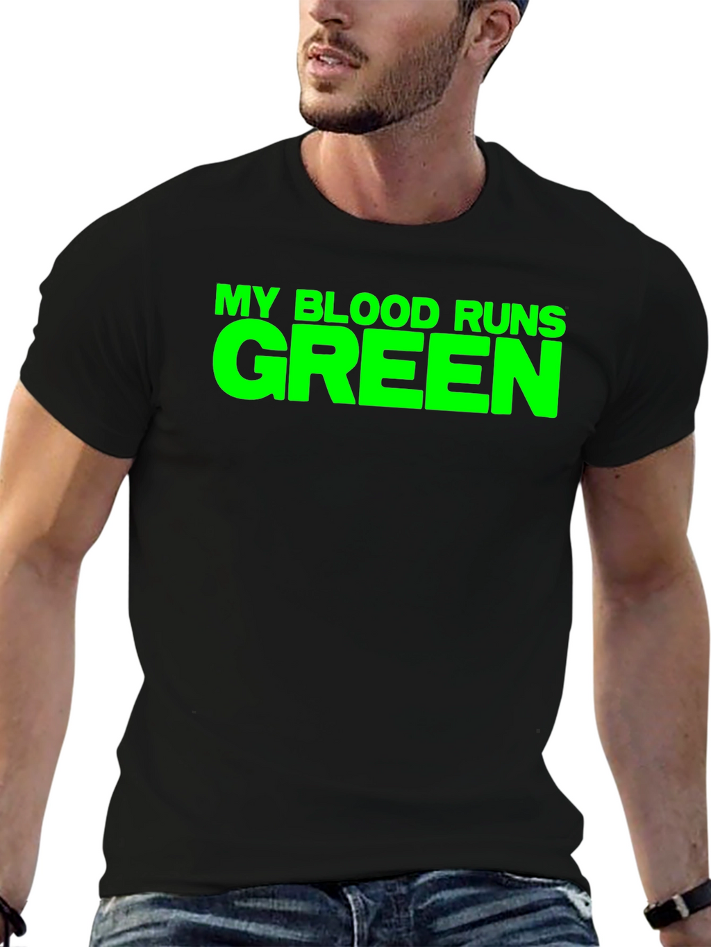 My Blood Runs Green T-Shirt - Bold Graphic Tee