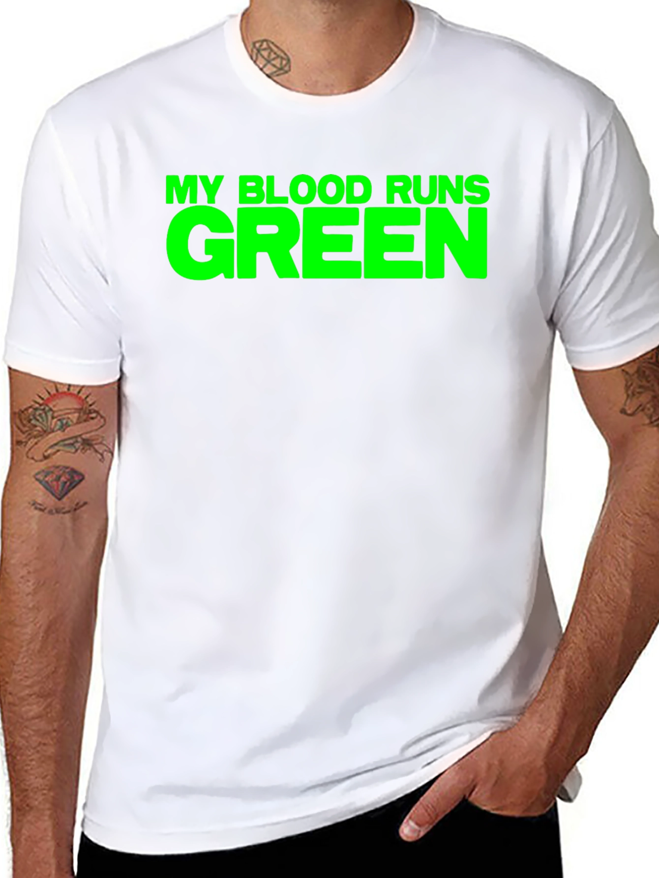 My Blood Runs Green T-Shirt - Bold Graphic Tee