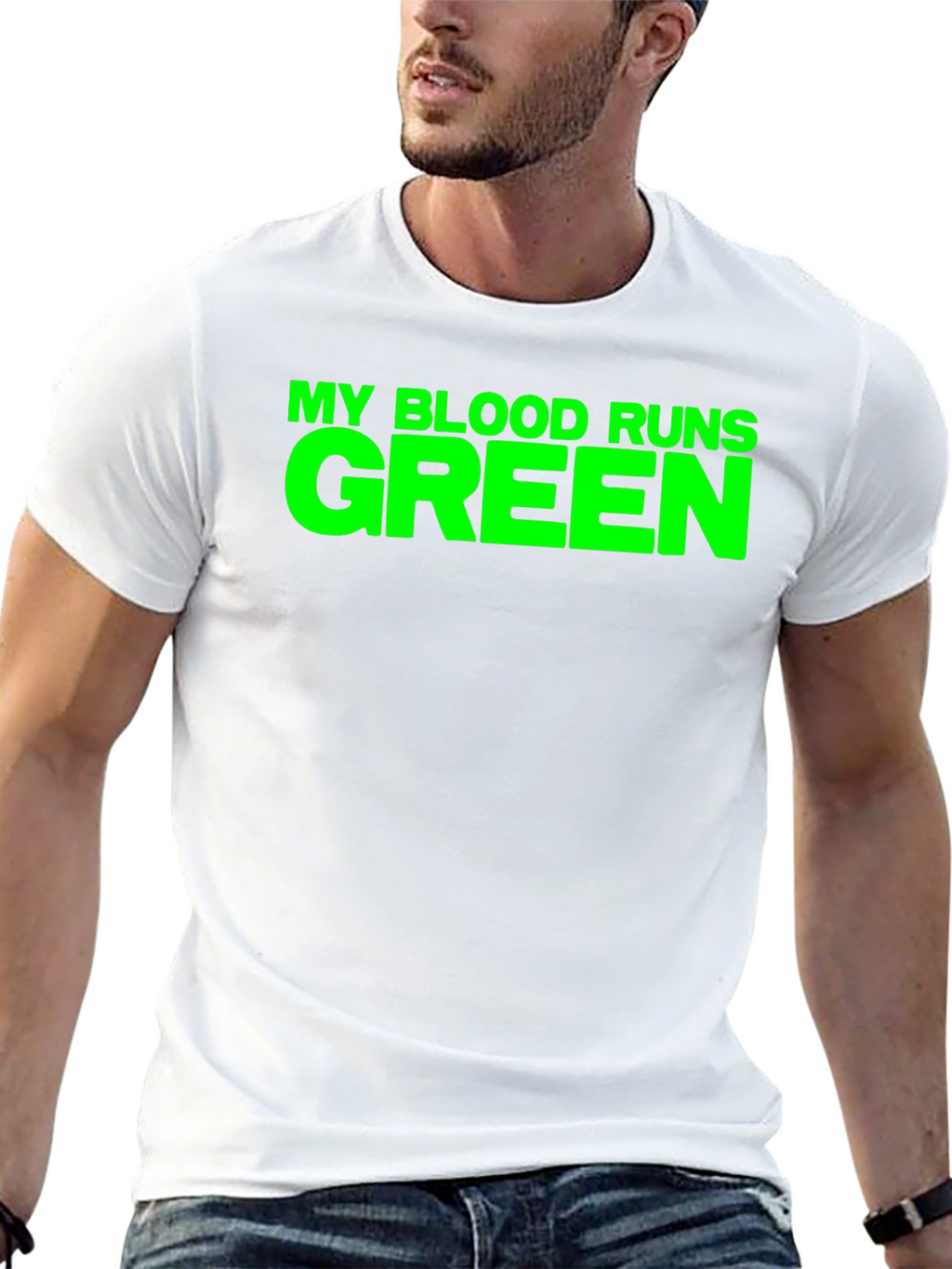 My Blood Runs Green T-Shirt - Bold Graphic Tee